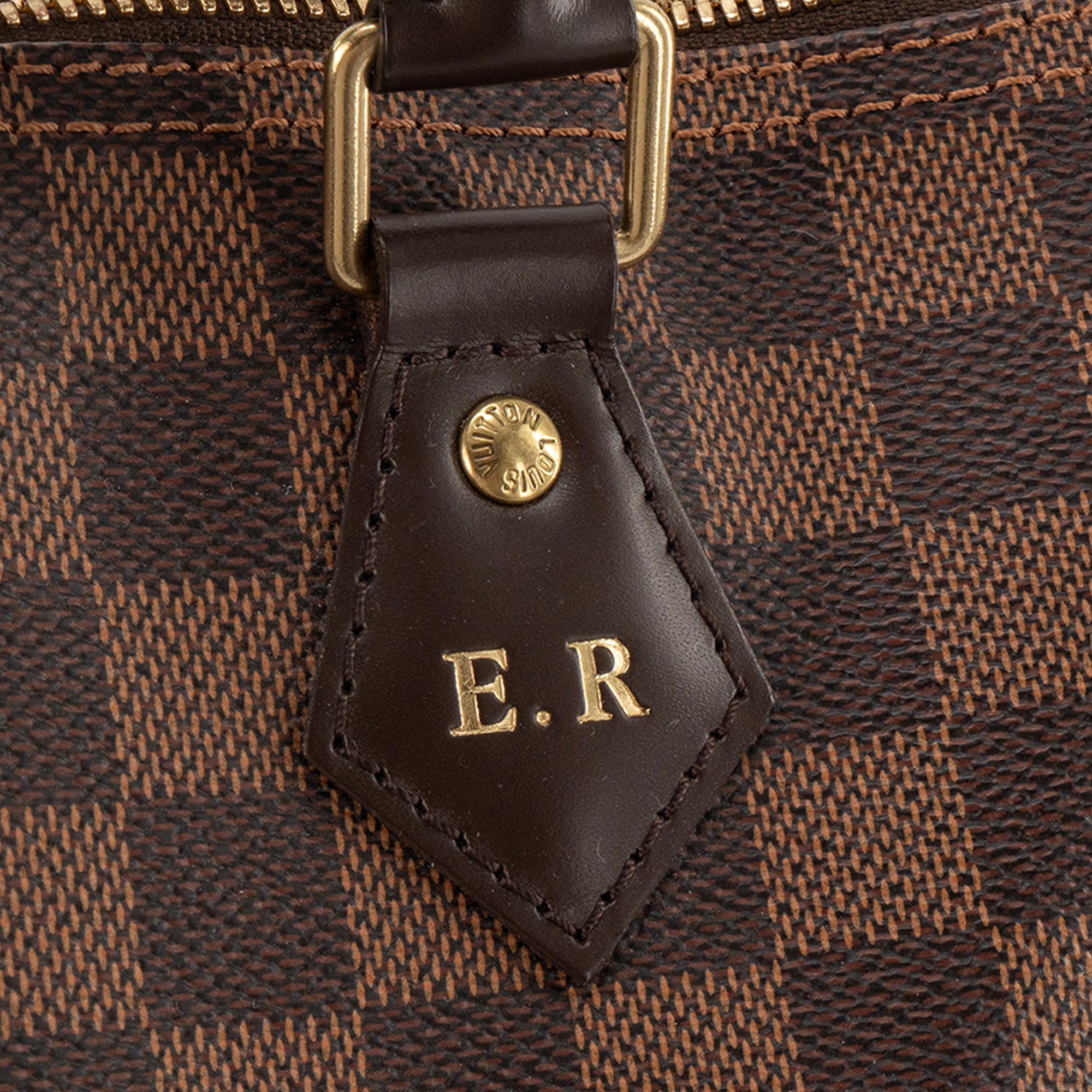 LOUIS VUITTON - Sac à bandoulière Speedy 35 Louis Vuitton en toile enduite damier ébène