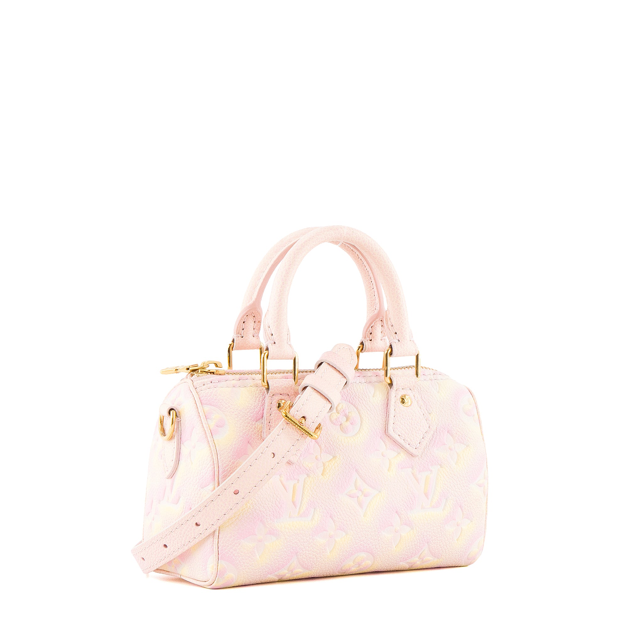 LOUIS VUITTON - Sac à bandoulière Speedy nano Louis Vuitton en cuir empreinte édition limitée Stardust
