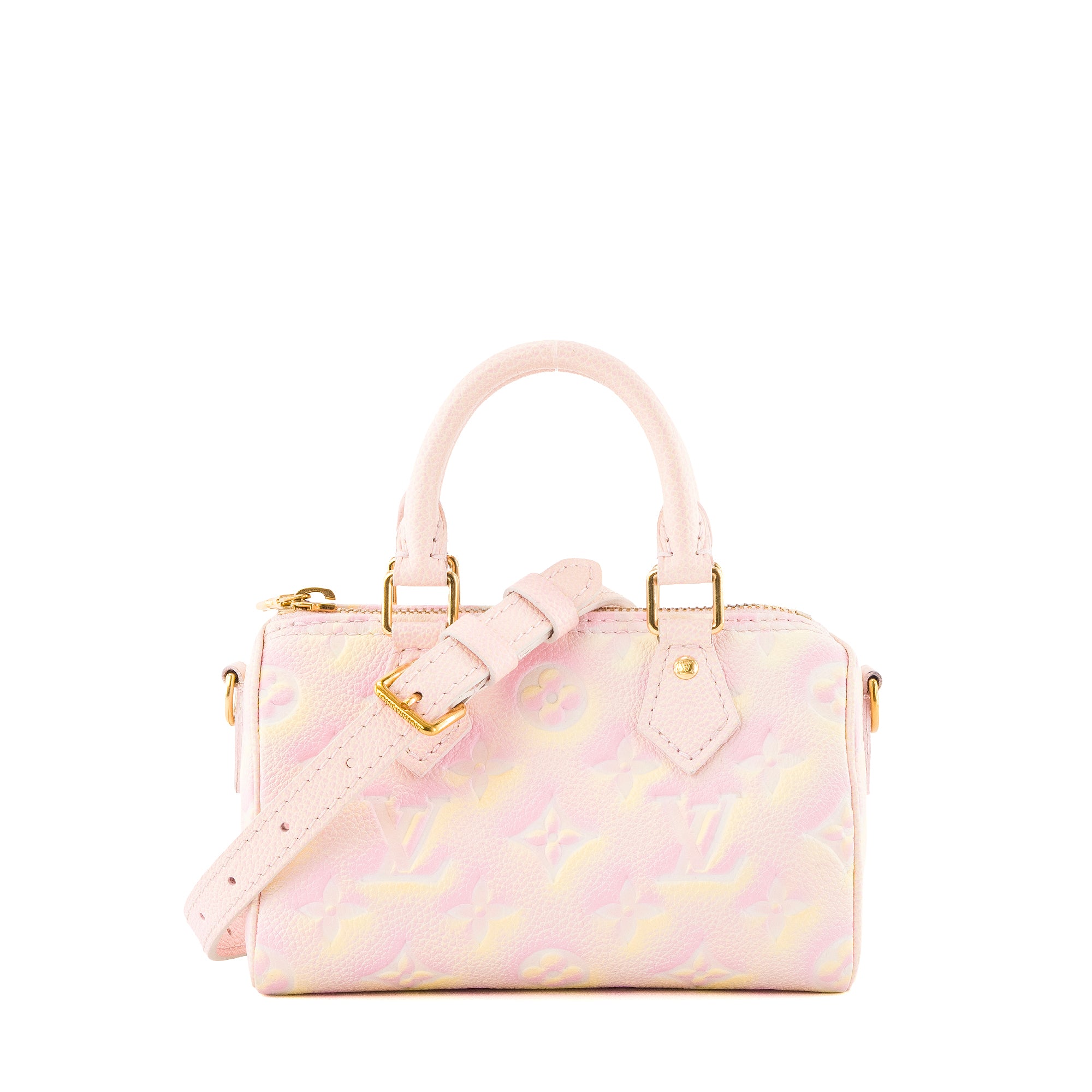 LOUIS VUITTON - Sac à bandoulière Speedy nano Louis Vuitton en cuir empreinte édition limitée Stardust