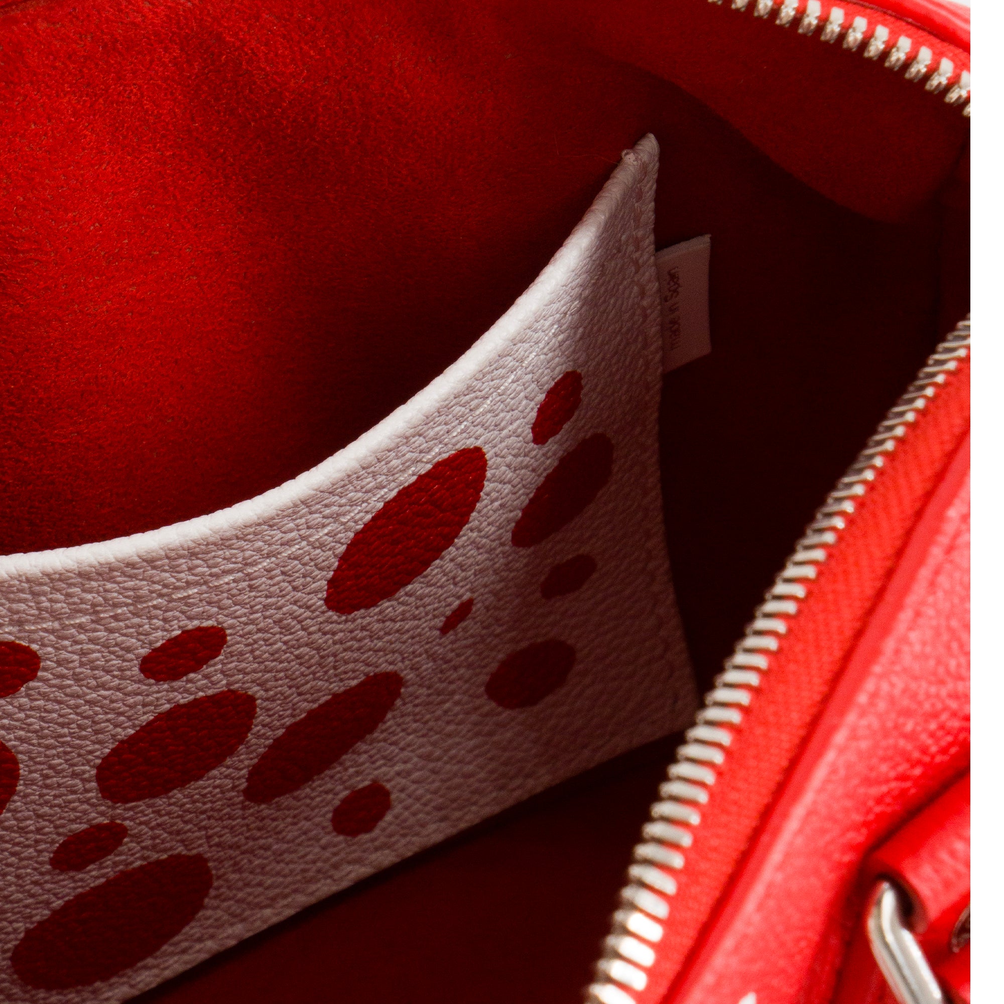 LOUIS VUITTON - Sac à bandoulière Speedy 20 Louis Vuitton x Yayoi Kusama en cuir grainé rouge et blanc édition limitée