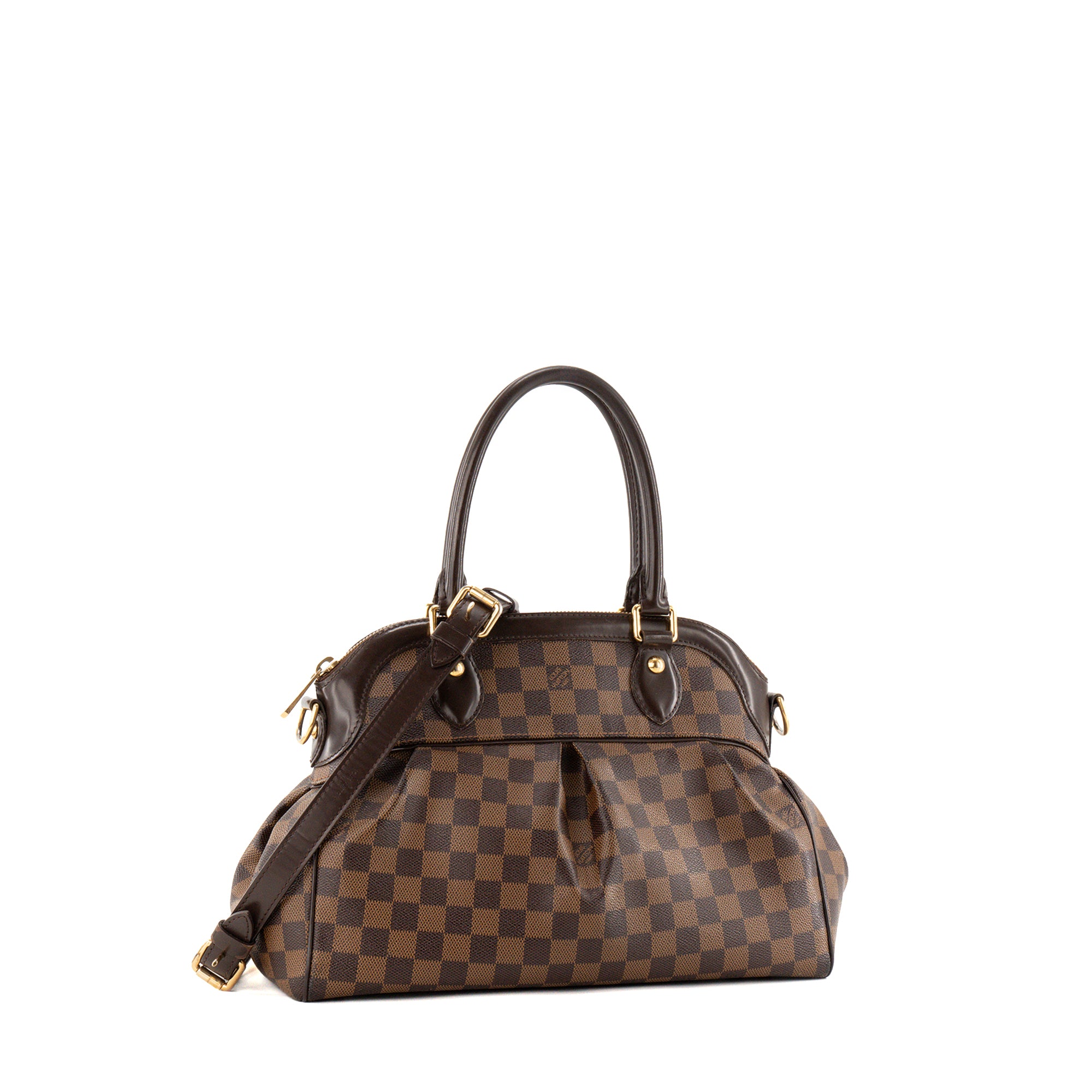 LOUIS VUITTON - Sac à bandoulière Trevi PM Louis Vuitton en toile damier ébène