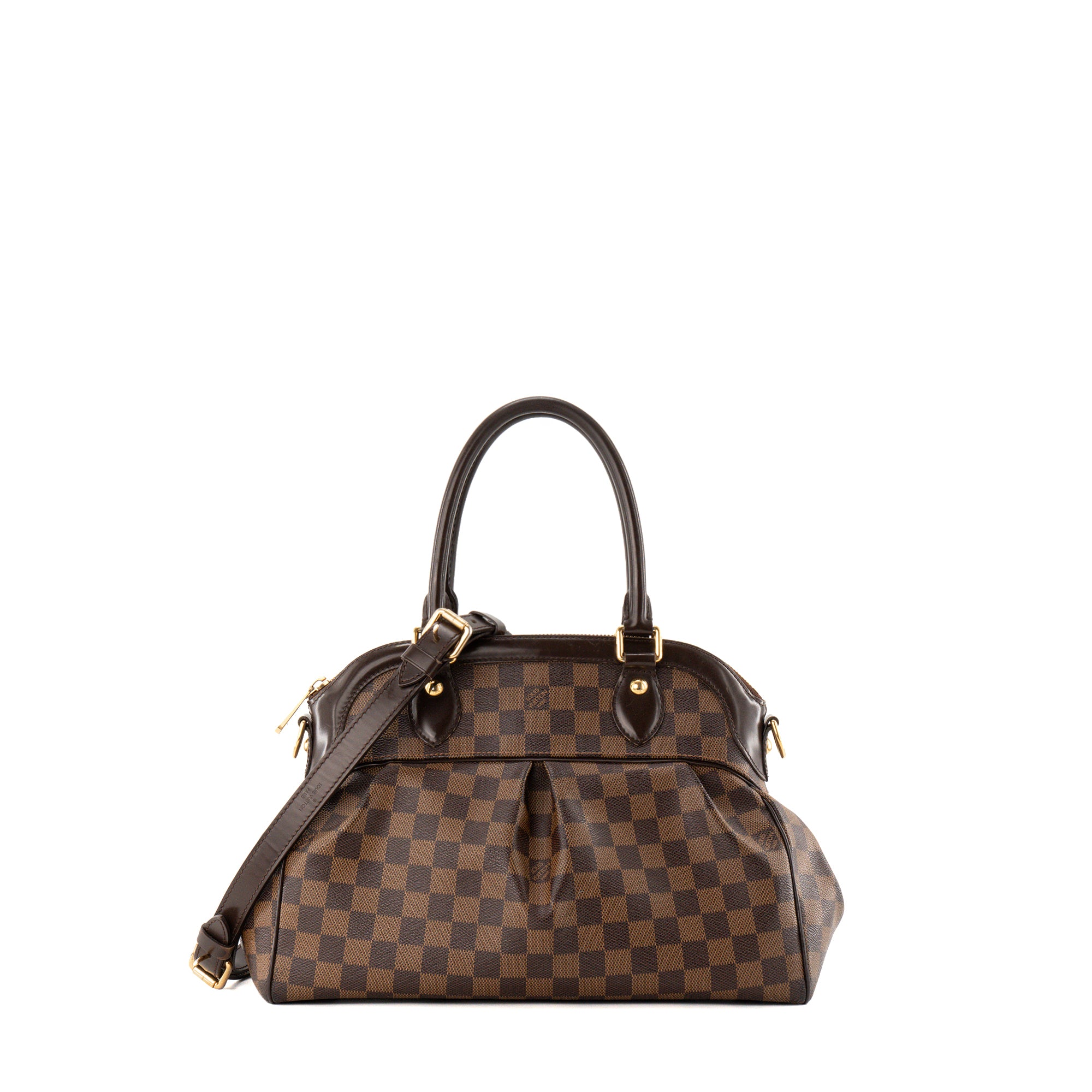 LOUIS VUITTON - Sac à bandoulière Trevi PM Louis Vuitton en toile damier ébène