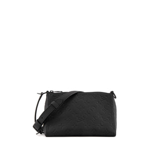 LOUIS VUITTON - Sac à bandoulière Triangle Messenger Louis Vuitton en cuir empreinte noir