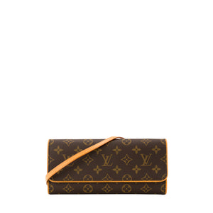 LOUIS VUITTON - Sac à bandoulière Twin Louis Vuitton en toile enduite monogrammée