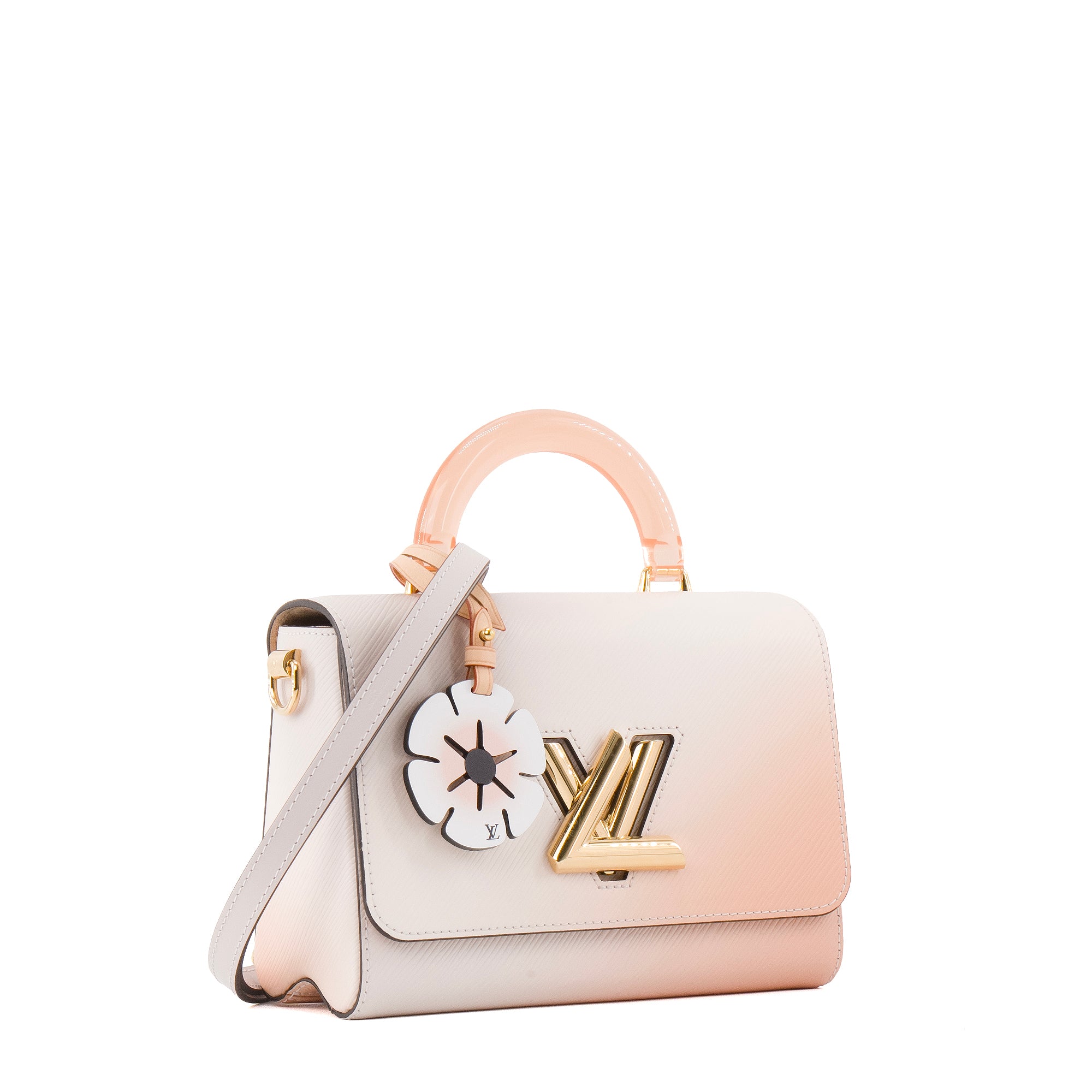 LOUIS VUITTON - Sac à bandoulière Twist MM By The Pool Louis Vuitton en cuir épi rose édition limitée