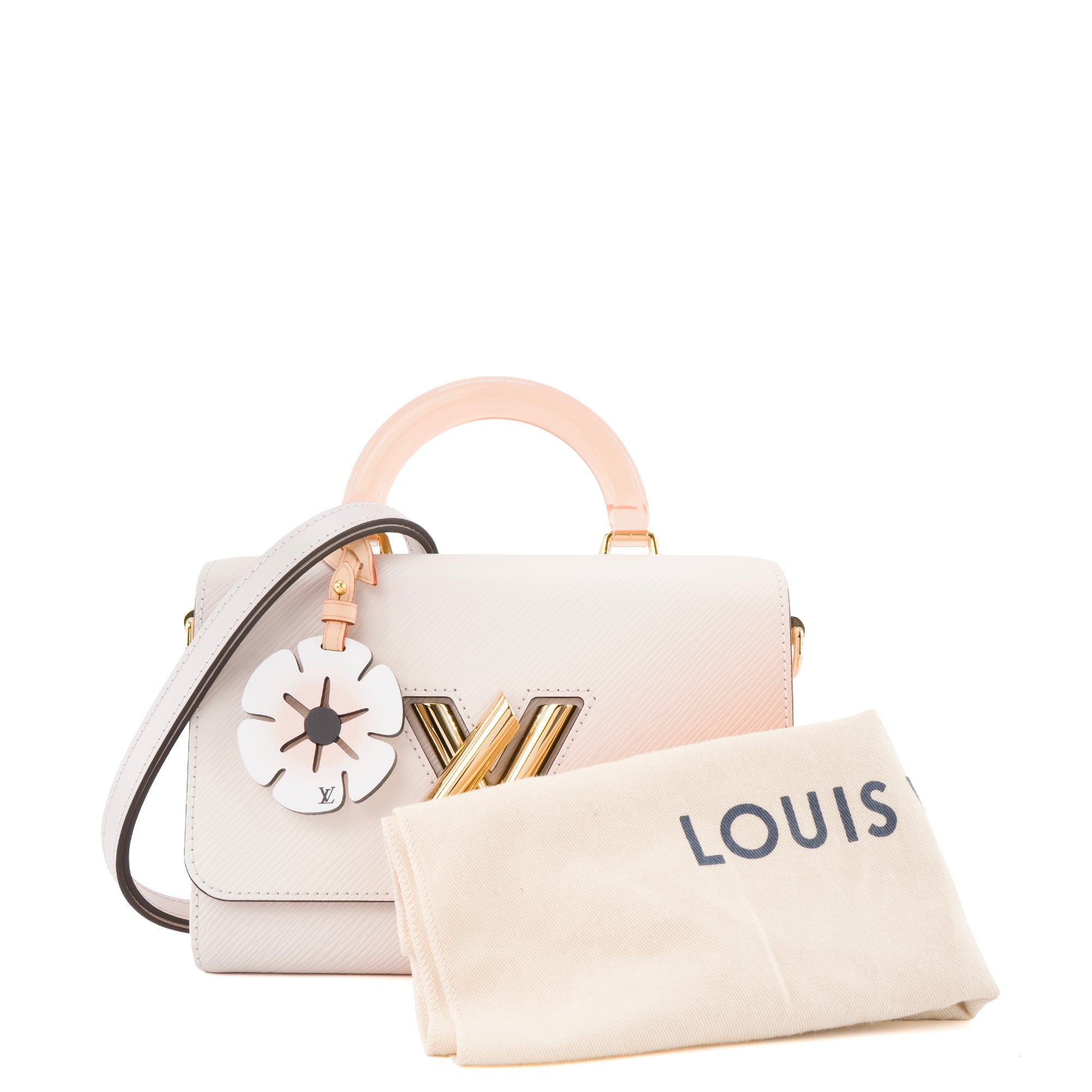 LOUIS VUITTON - Sac à bandoulière Twist MM By The Pool Louis Vuitton en cuir épi rose édition limitée