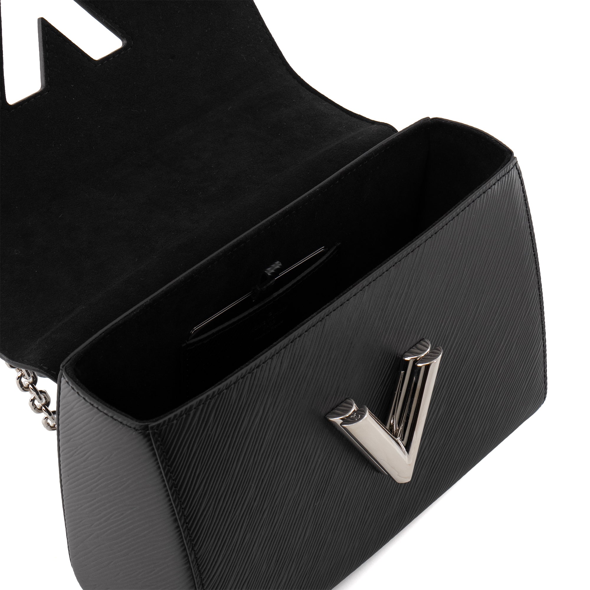 LOUIS VUITTON - Sac à bandoulière Twist MM Louis Vuitton en cuir épi noir