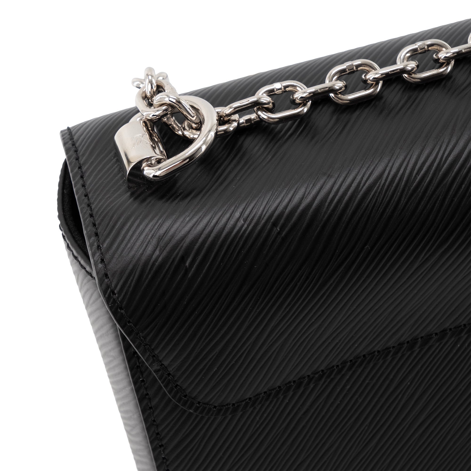 LOUIS VUITTON - Sac à bandoulière Twist MM Louis Vuitton en cuir épi noir