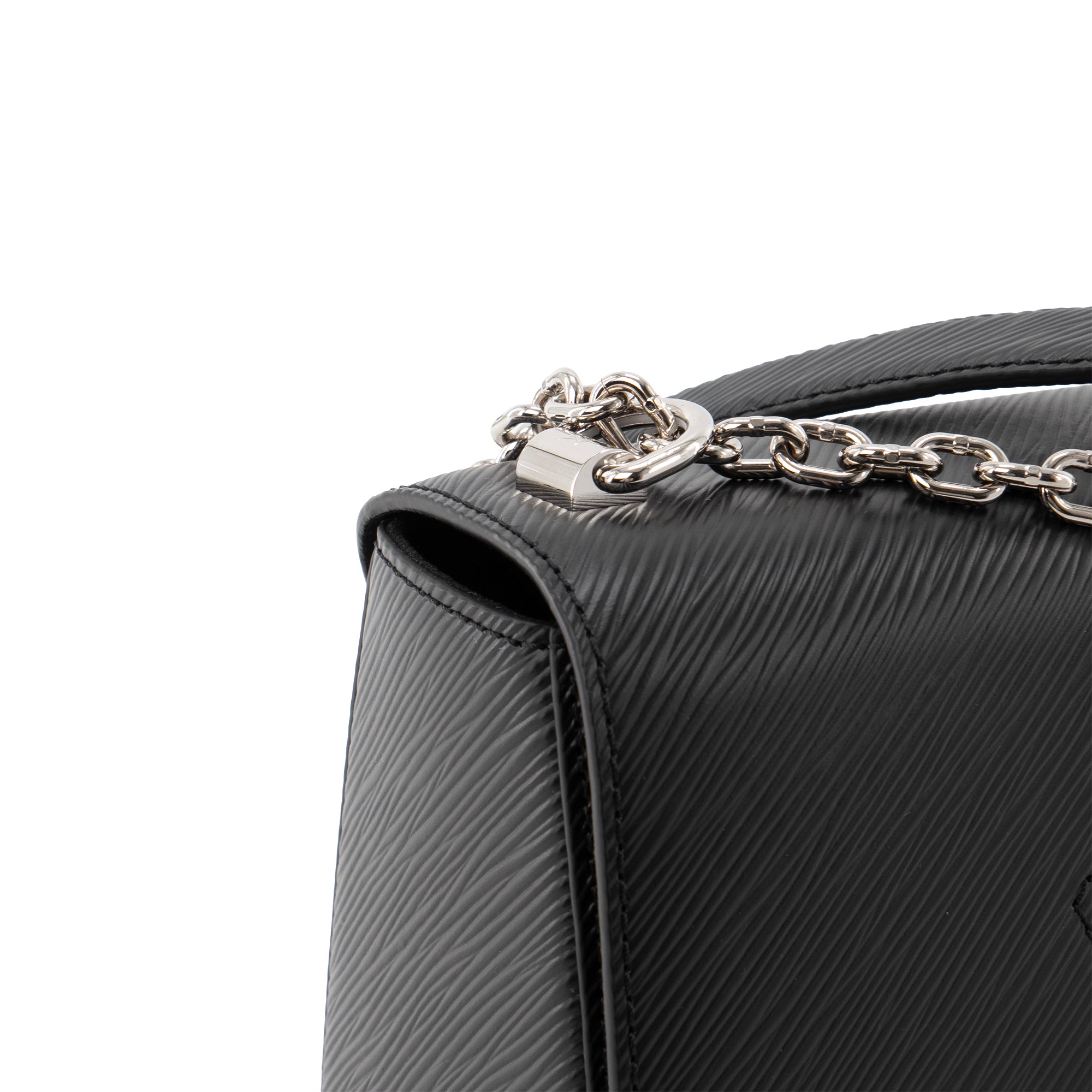 LOUIS VUITTON - Sac à bandoulière Twist MM Louis Vuitton en cuir épi noir