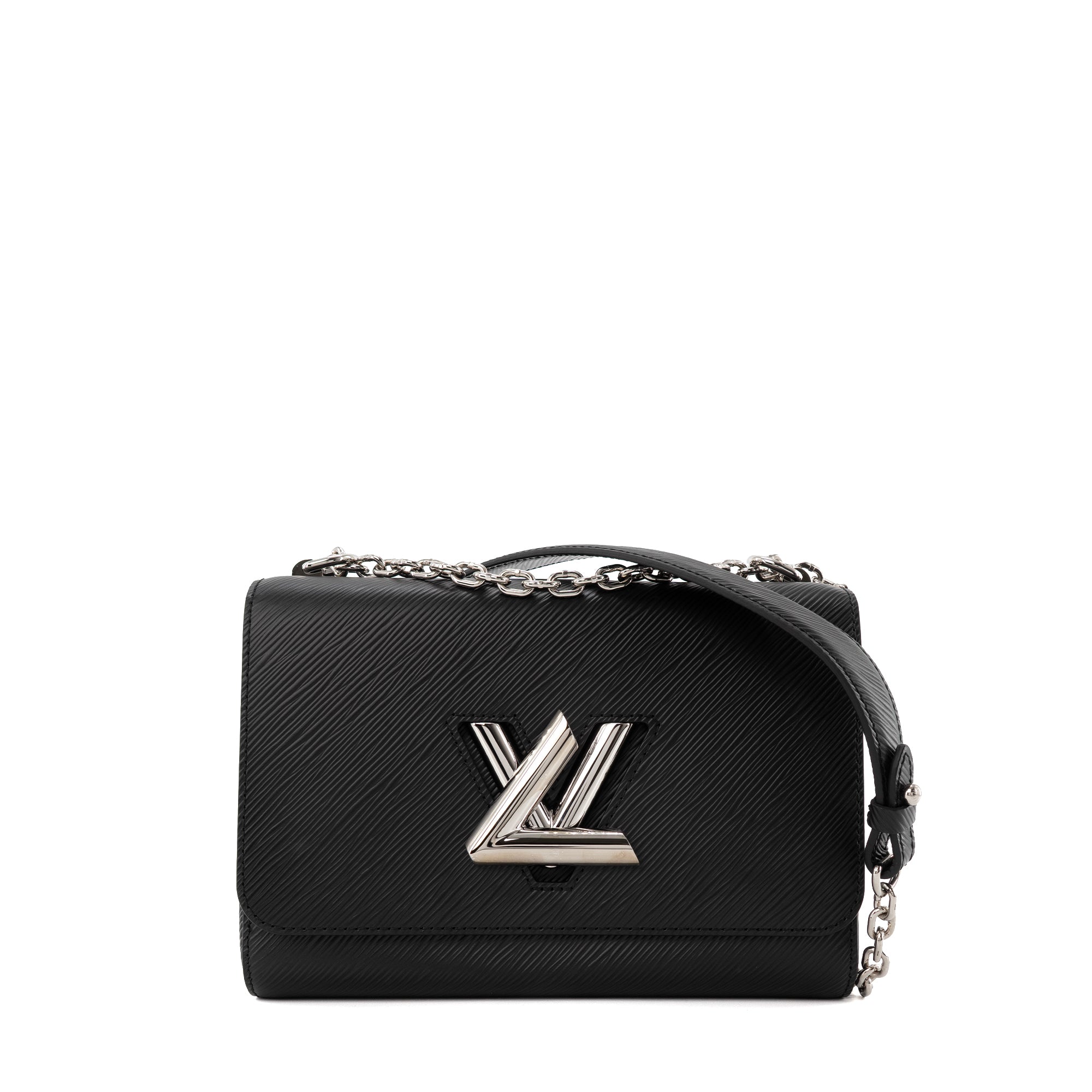 LOUIS VUITTON - Sac à bandoulière Twist MM Louis Vuitton en cuir épi noir