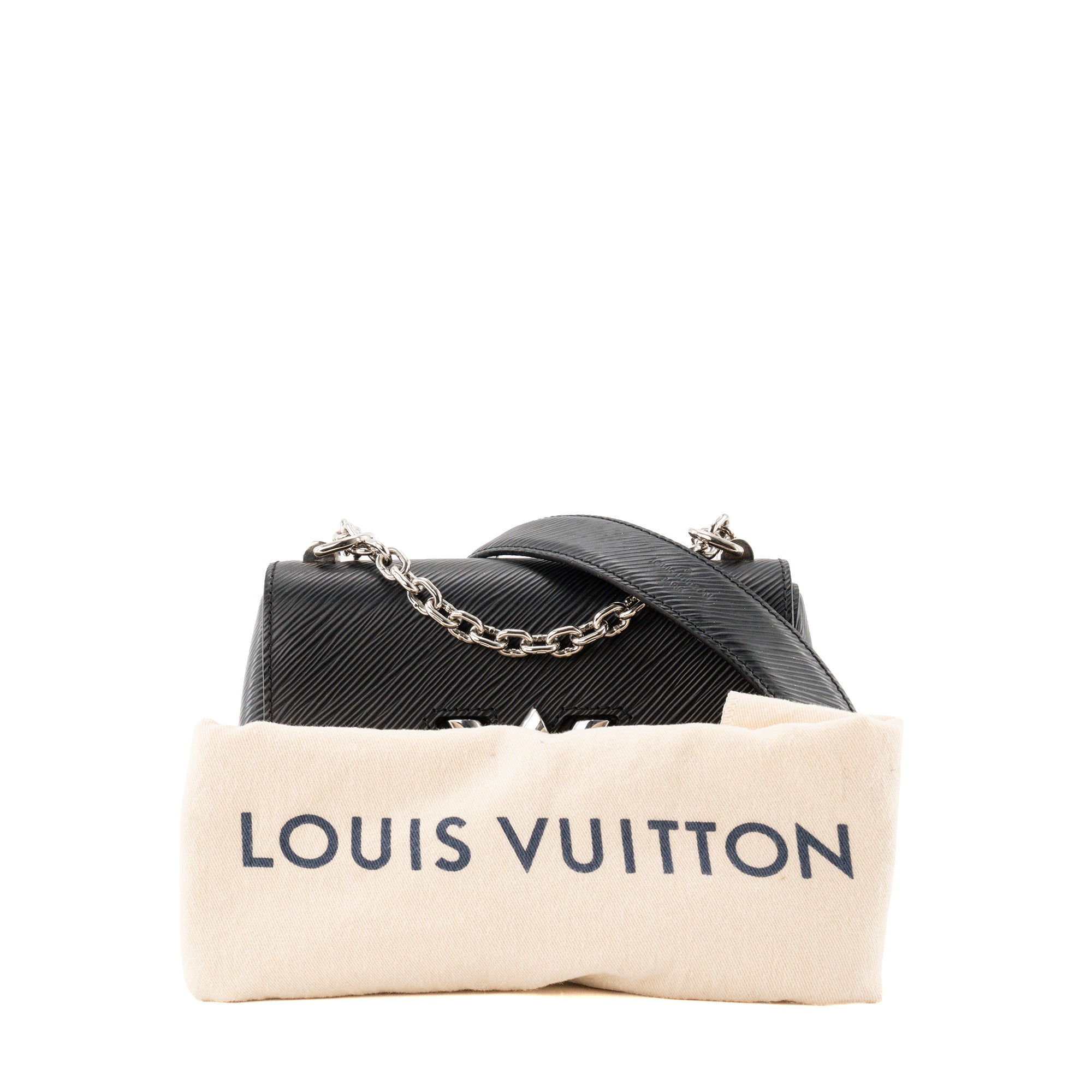 LOUIS VUITTON - Sac à bandoulière Twist PM Louis Vuitton en cuir épi noir