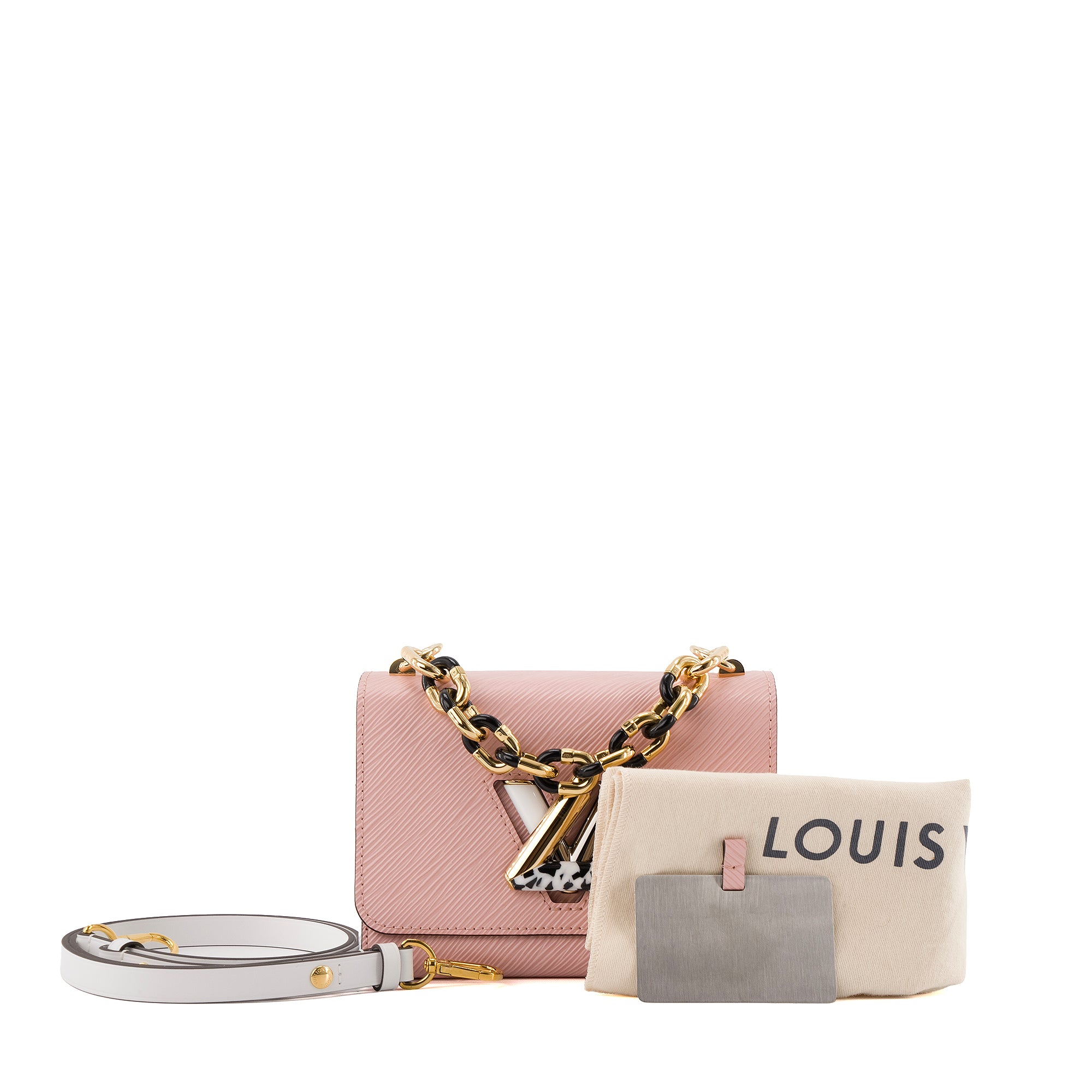 LOUIS VUITTON - Sac à bandoulière Twist PM Louis Vuitton en cuir épi rose édition limitée