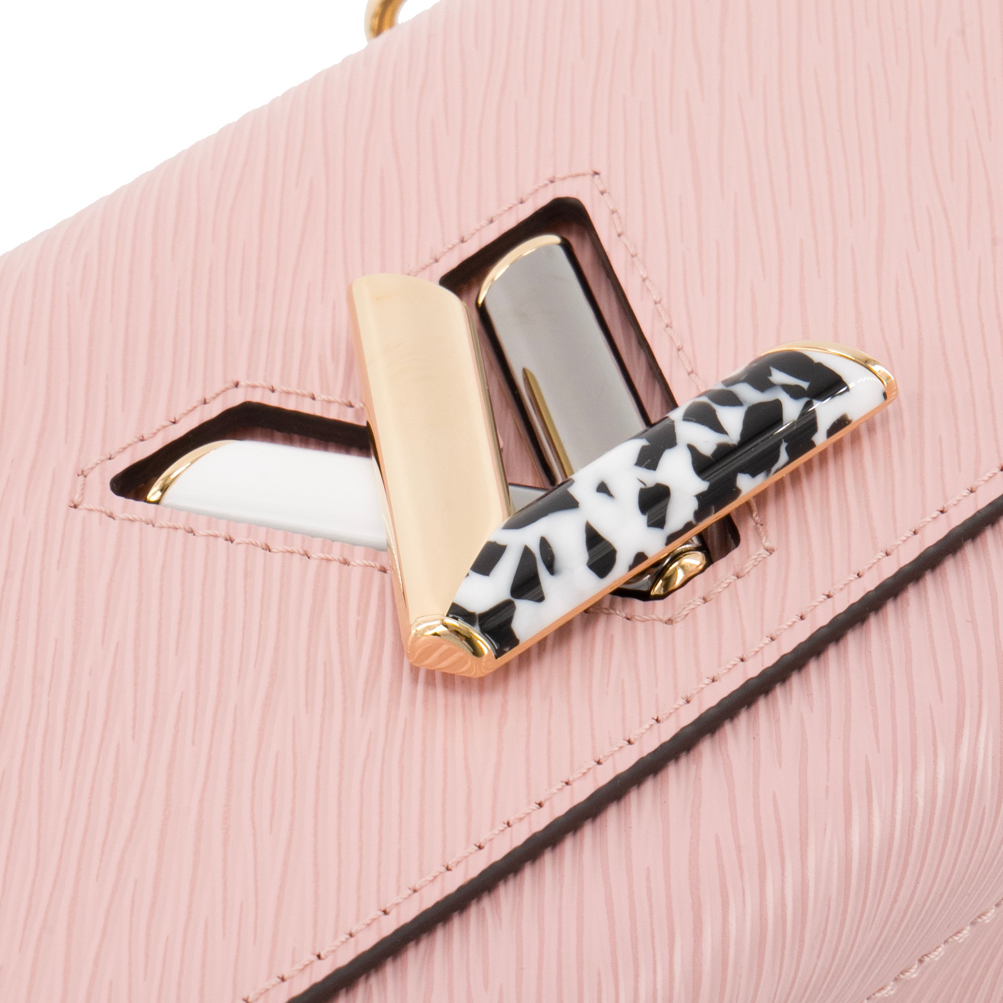 LOUIS VUITTON - Sac à bandoulière Twist PM Louis Vuitton en cuir épi rose édition limitée