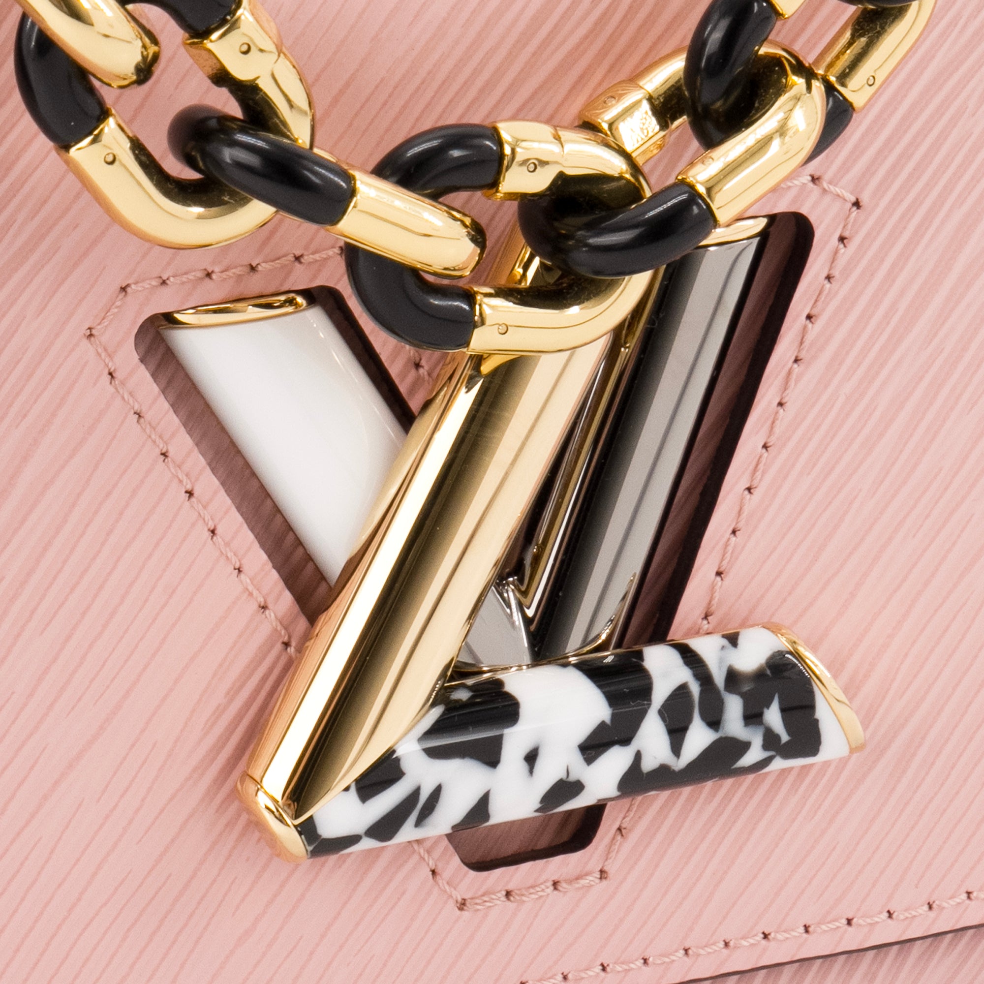 LOUIS VUITTON - Sac à bandoulière Twist PM Louis Vuitton en cuir épi rose édition limitée