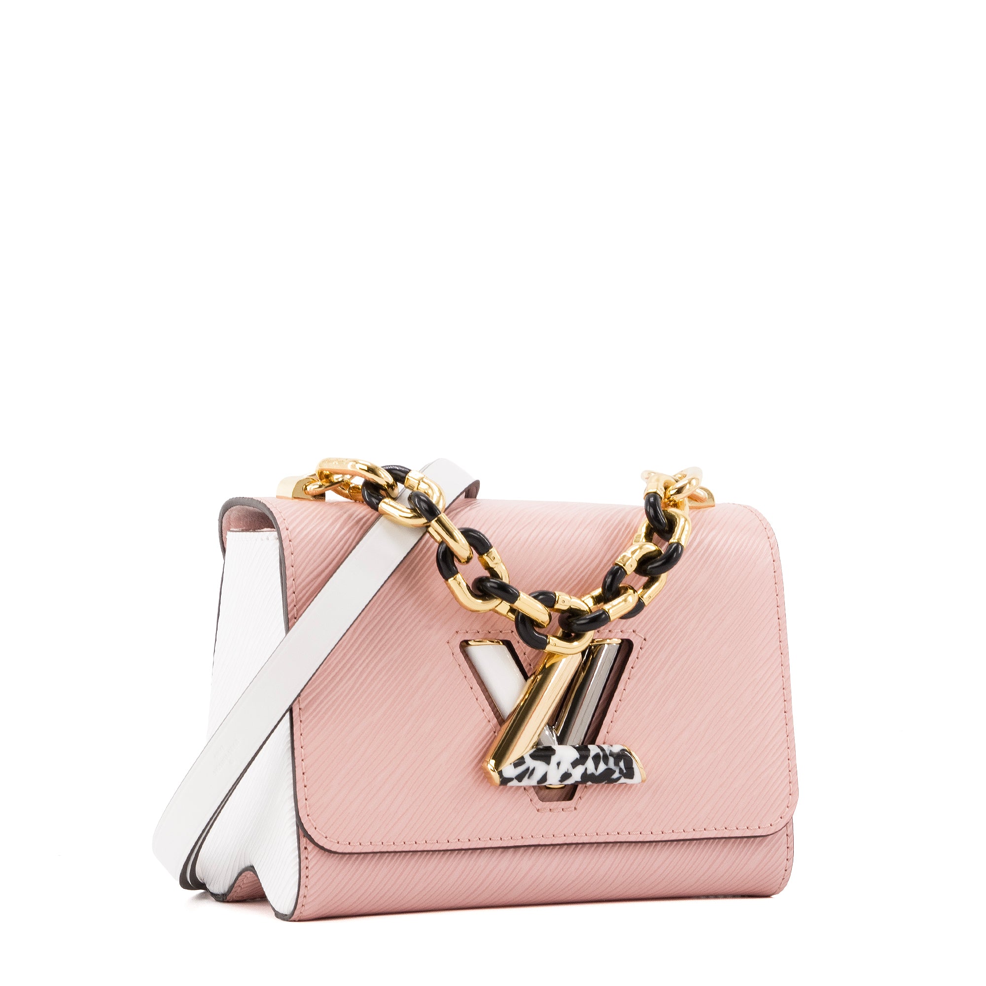 LOUIS VUITTON - Sac à bandoulière Twist PM Louis Vuitton en cuir épi rose édition limitée