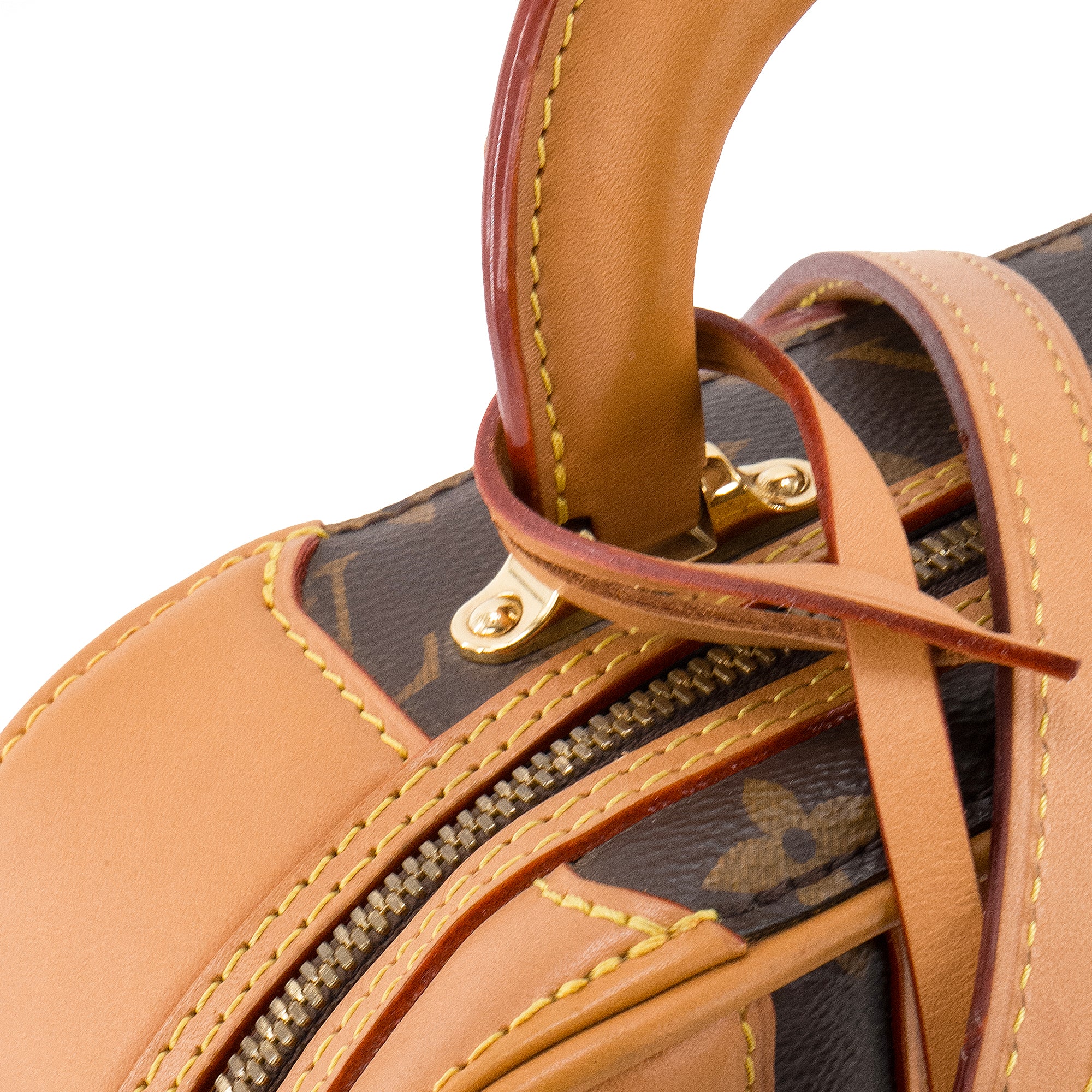 LOUIS VUITTON - Sac à bandoulière Valisette Louis Vuitton en toile enduite monogrammée et cuir marron