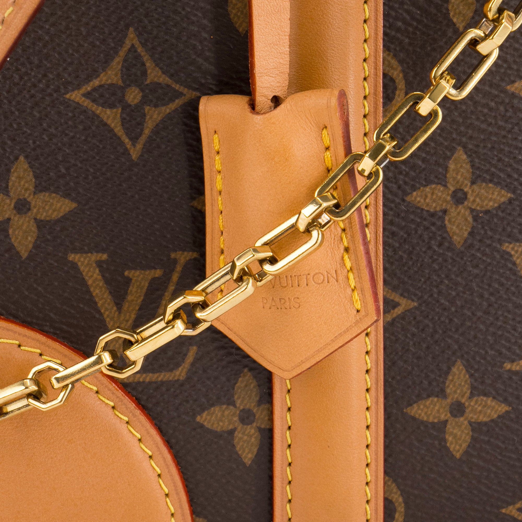 LOUIS VUITTON - Sac à bandoulière Valisette Louis Vuitton en toile enduite monogrammée et cuir marron