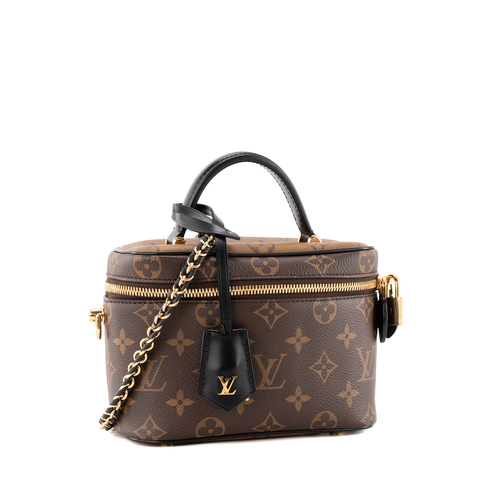 LOUIS VUITTON - Sac à bandoulière Vanity PM Louis Vuitton en toile enduite monogrammée reverse