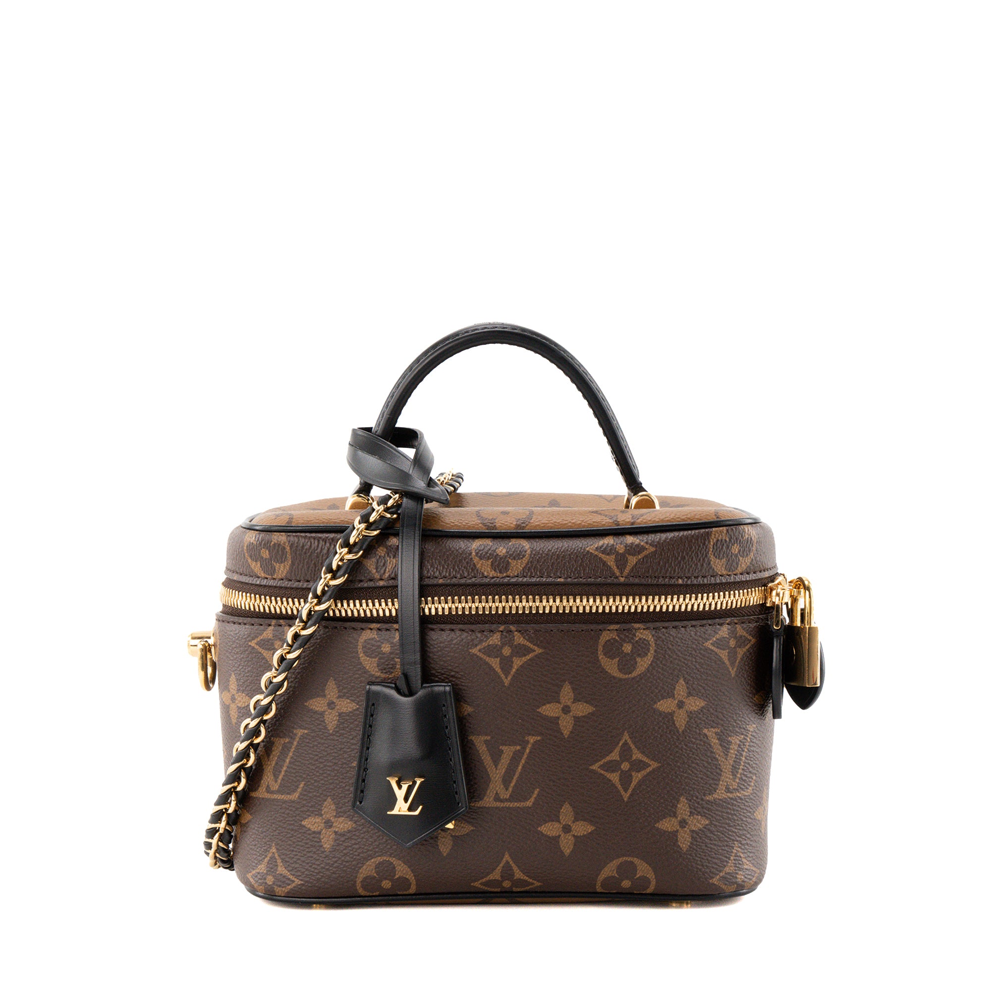 LOUIS VUITTON - Sac à bandoulière Vanity PM Louis Vuitton en toile enduite monogrammée reverse