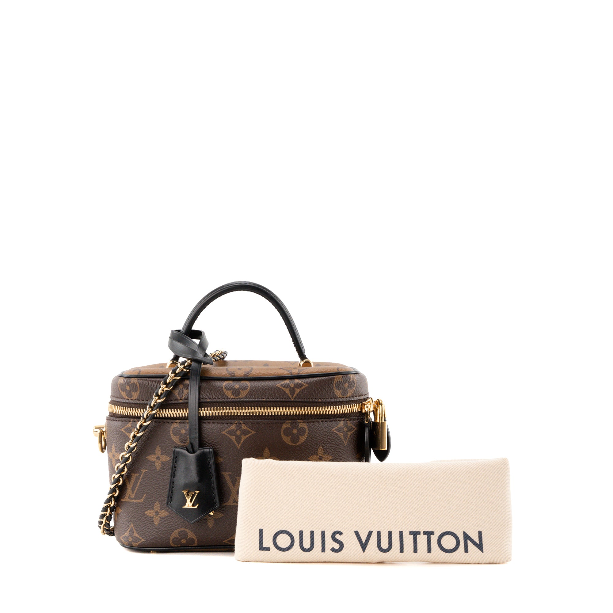 LOUIS VUITTON - Sac à bandoulière Vanity PM Louis Vuitton en toile enduite monogrammée reverse