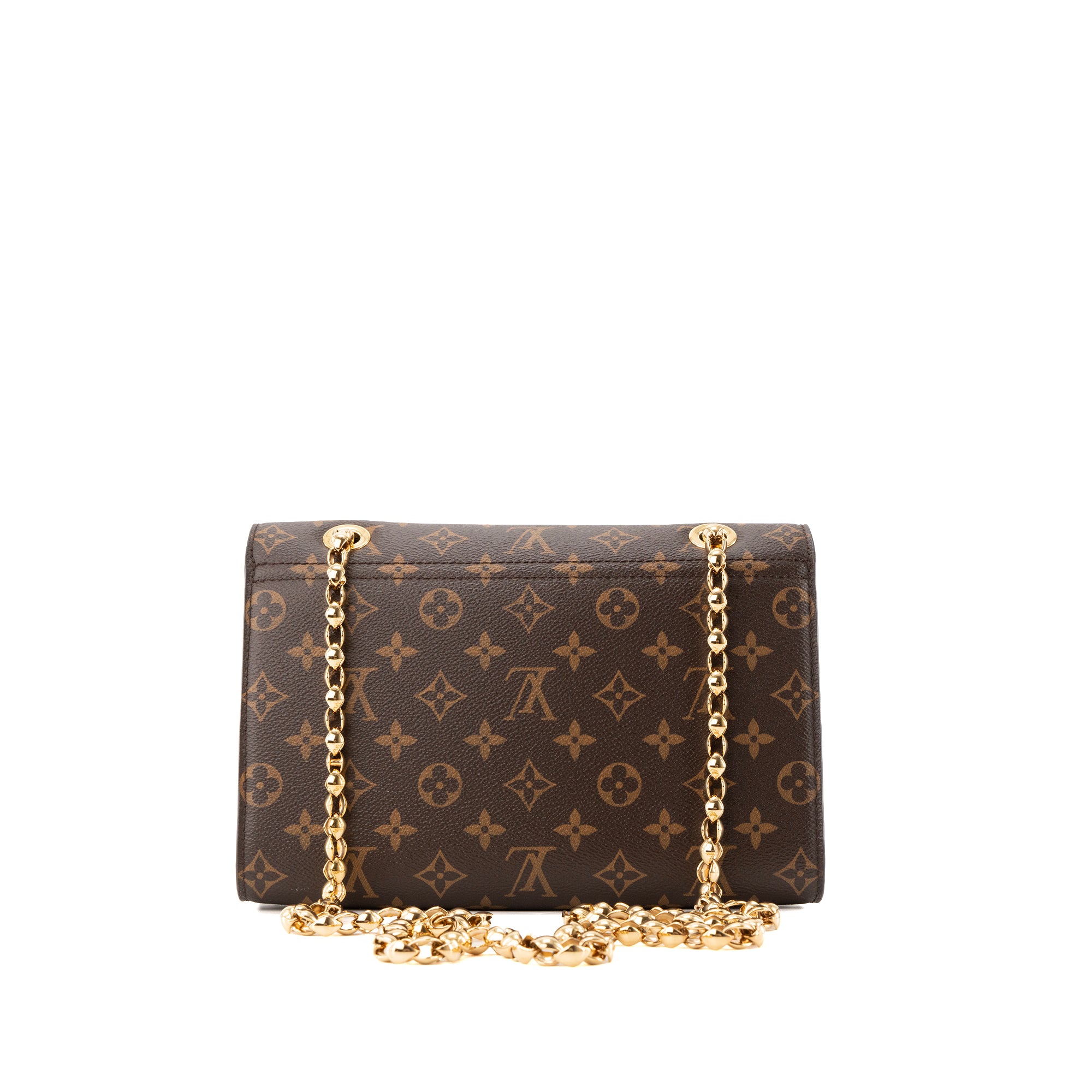 LOUIS VUITTON - Sac à bandoulière Victoire Louis Vuitton en toile enduite monogrammée et cuir grainé noir