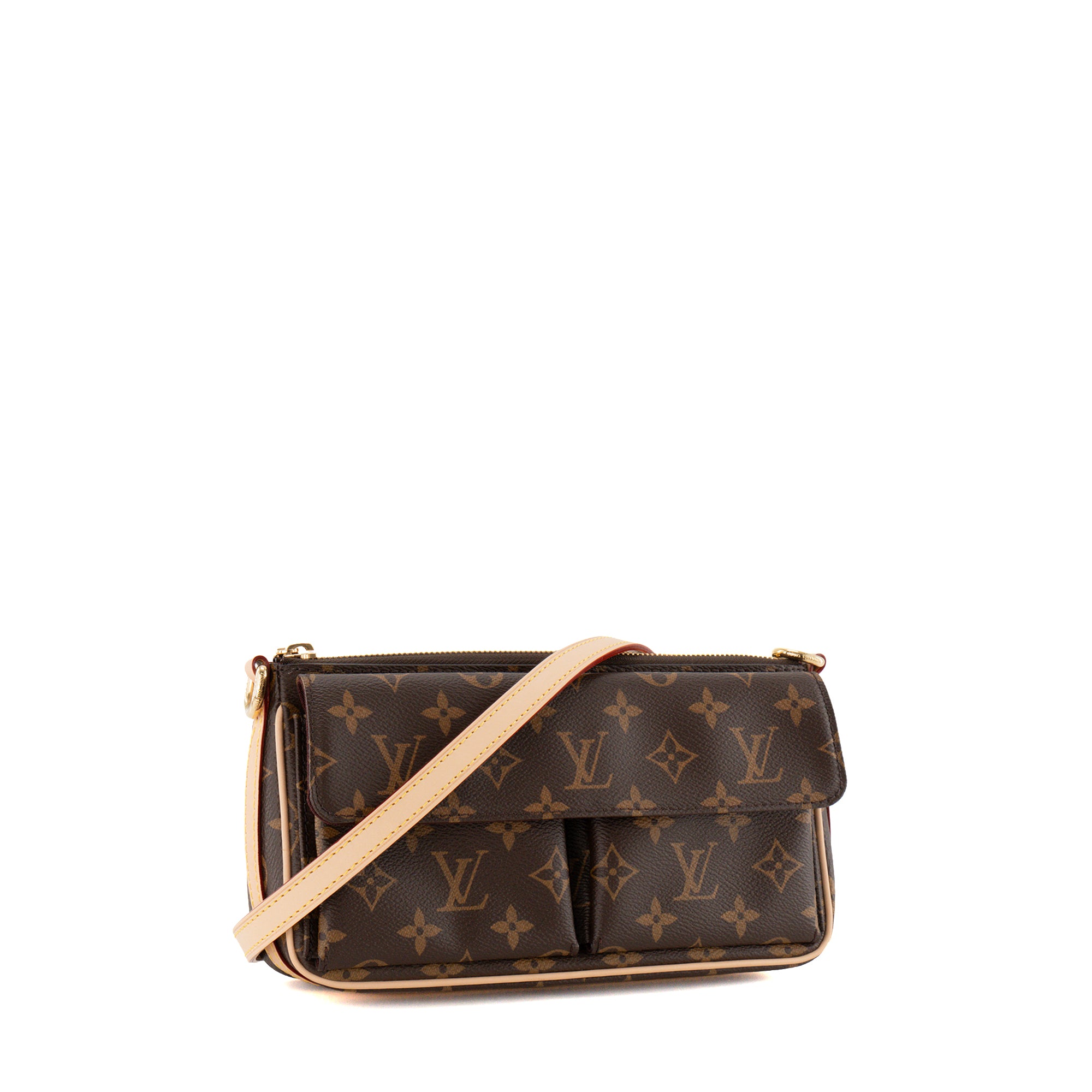LOUIS VUITTON - Sac à bandoulière Vivacité Louis Vuitton en toile enduite monogrammée