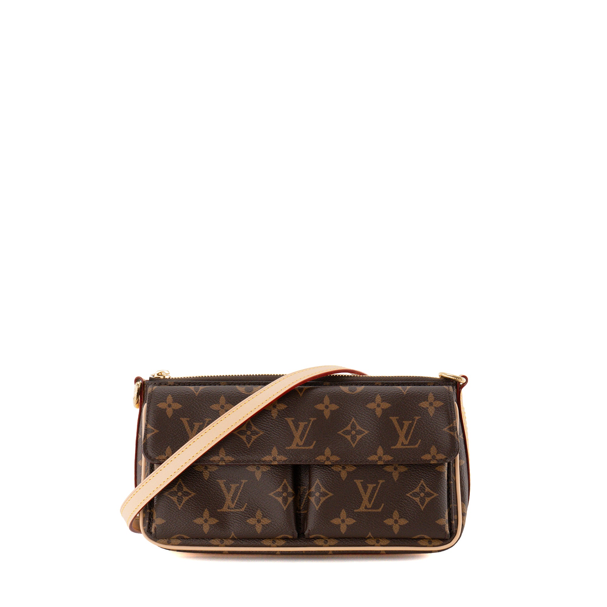 LOUIS VUITTON - Sac à bandoulière Vivacité Louis Vuitton en toile enduite monogrammée