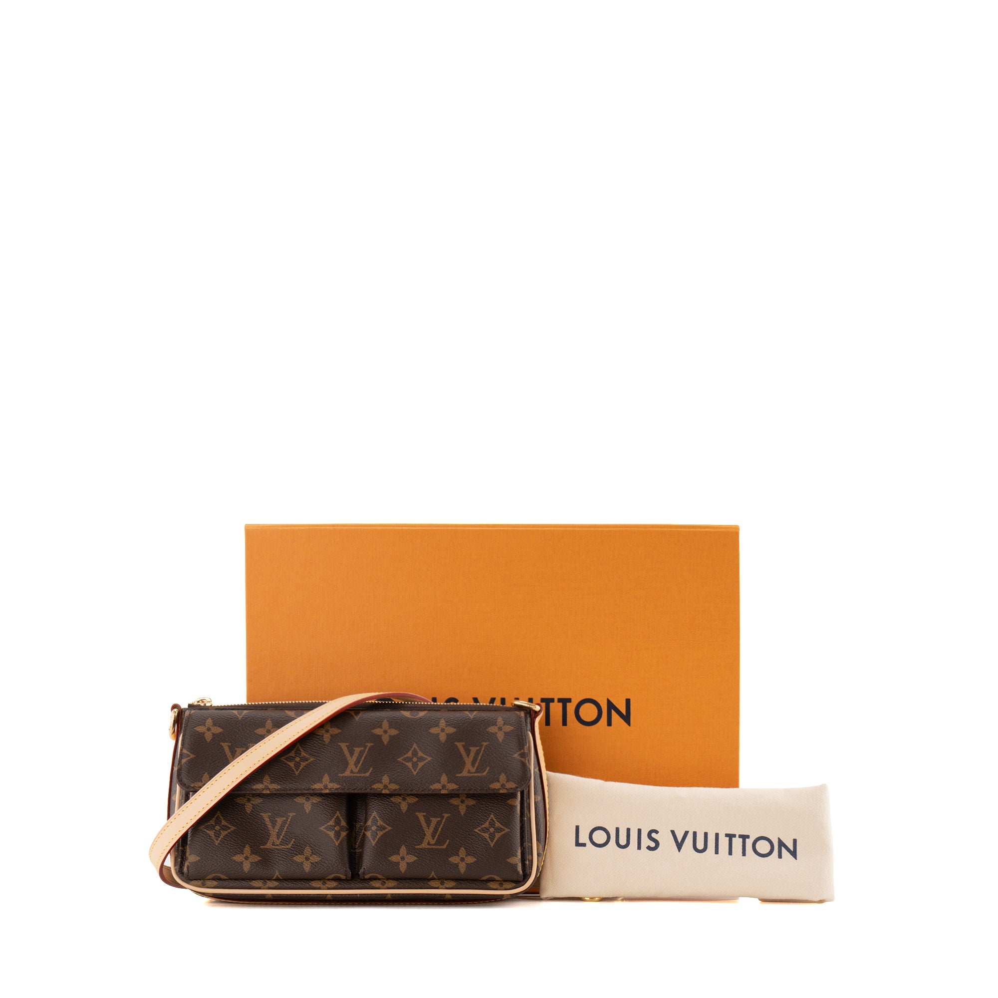LOUIS VUITTON - Sac à bandoulière Vivacité Louis Vuitton en toile enduite monogrammée