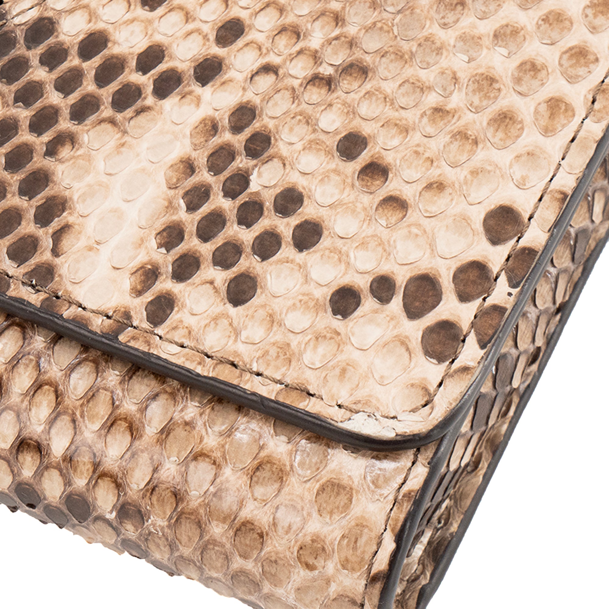 LOUIS VUITTON - Sac à bandoulière Wallet On Chain Twist Louis Vuitton en cuir exotique python marron