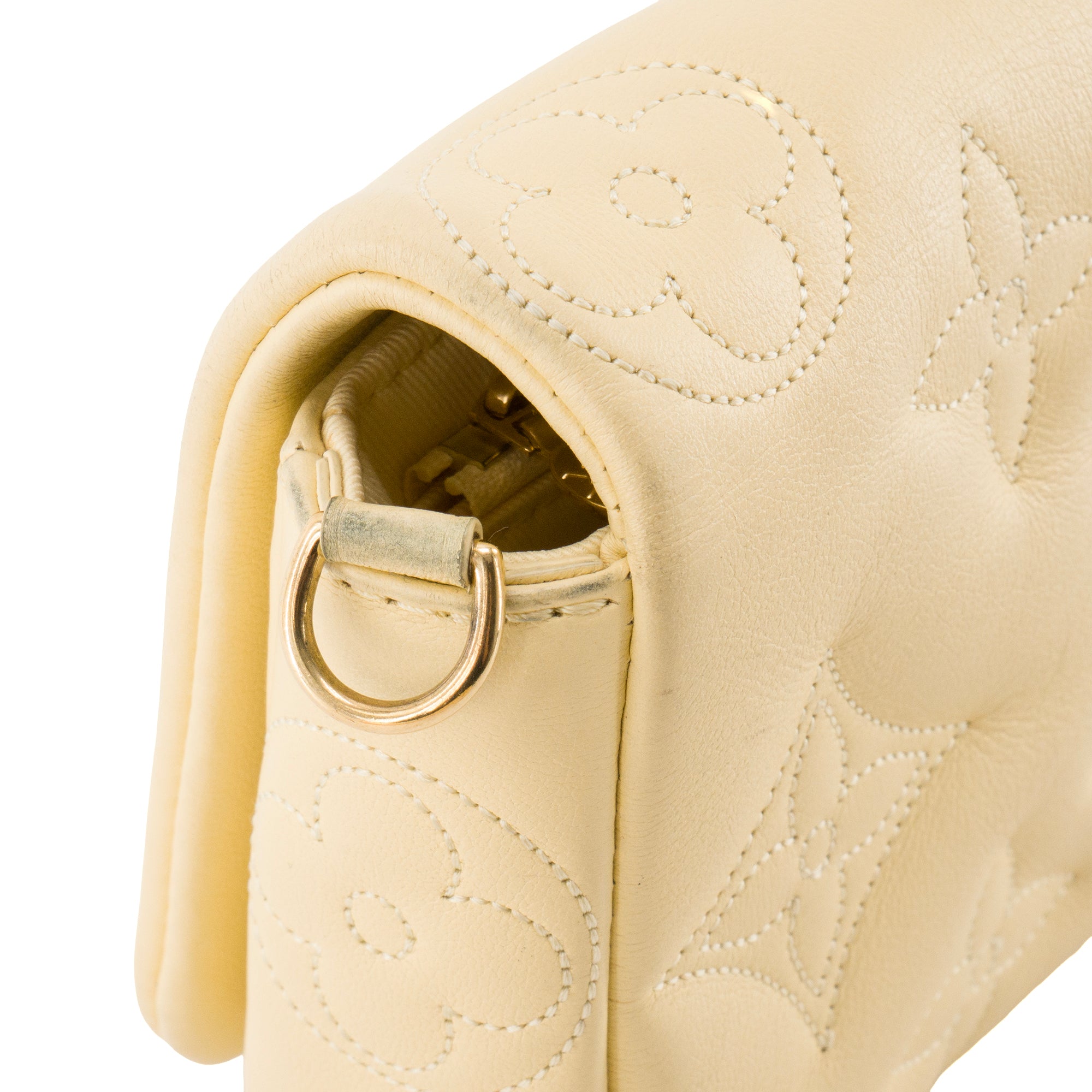 LOUIS VUITTON - Sac à bandoulière Wallet on Strap Louis Vuitton en cuir jaune édition limitée bubblegram