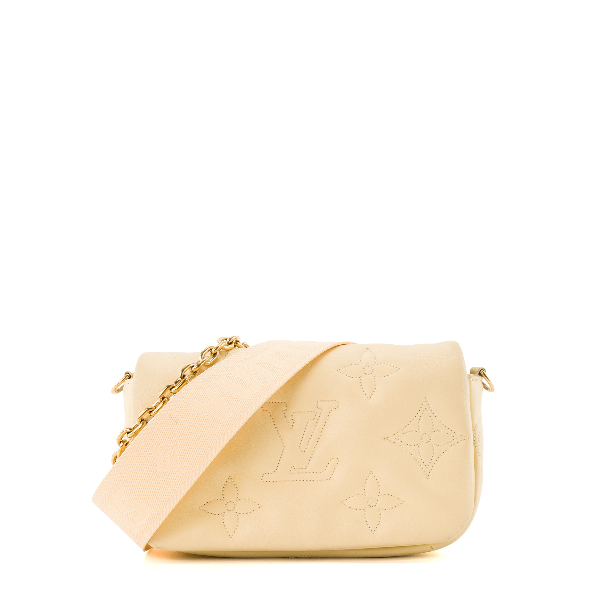 LOUIS VUITTON - Sac à bandoulière Wallet on Strap Louis Vuitton en cuir jaune édition limitée bubblegram