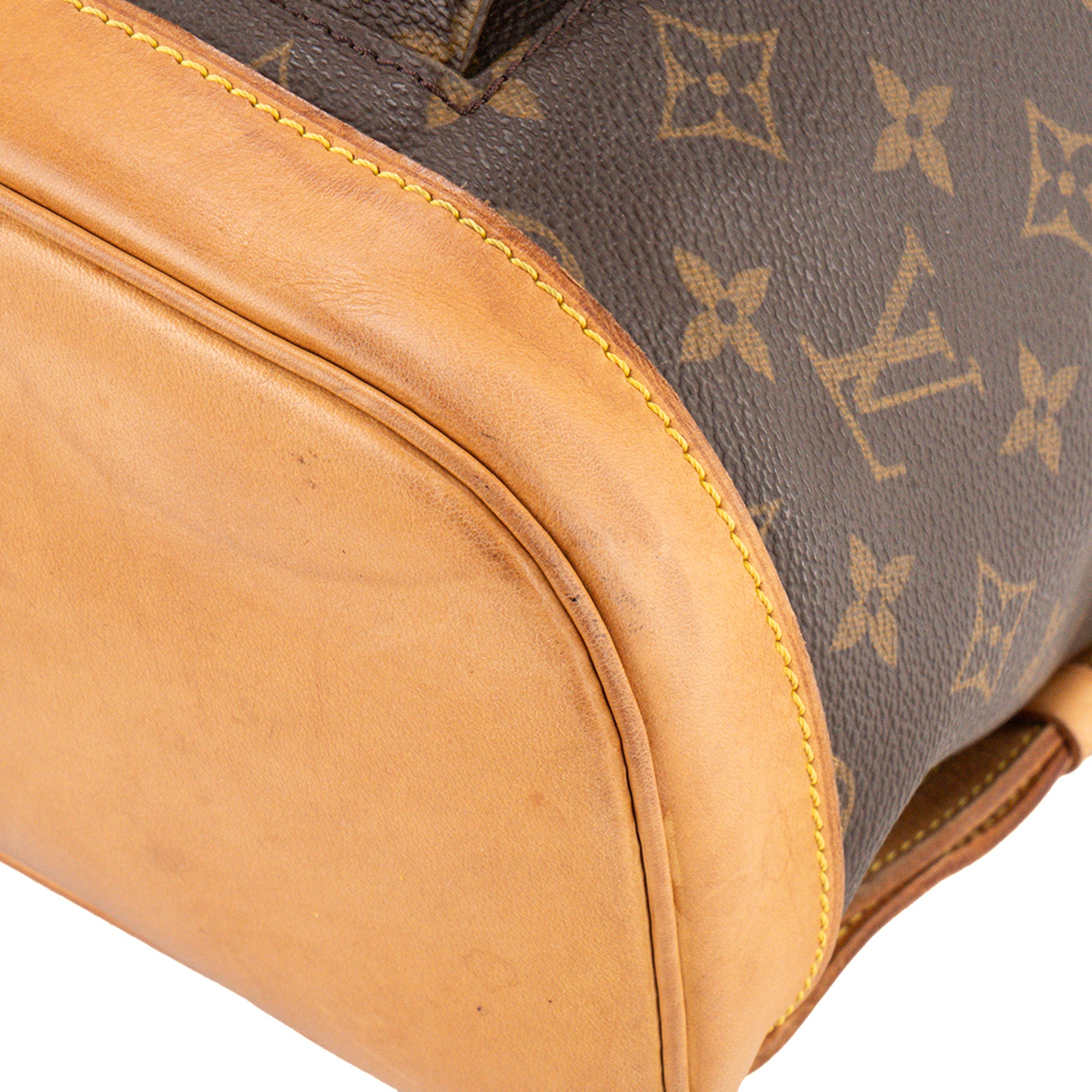 LOUIS VUITTON - Sac à dos Montsouris GM Louis Vuitton en toile enduite monogrammée vintage