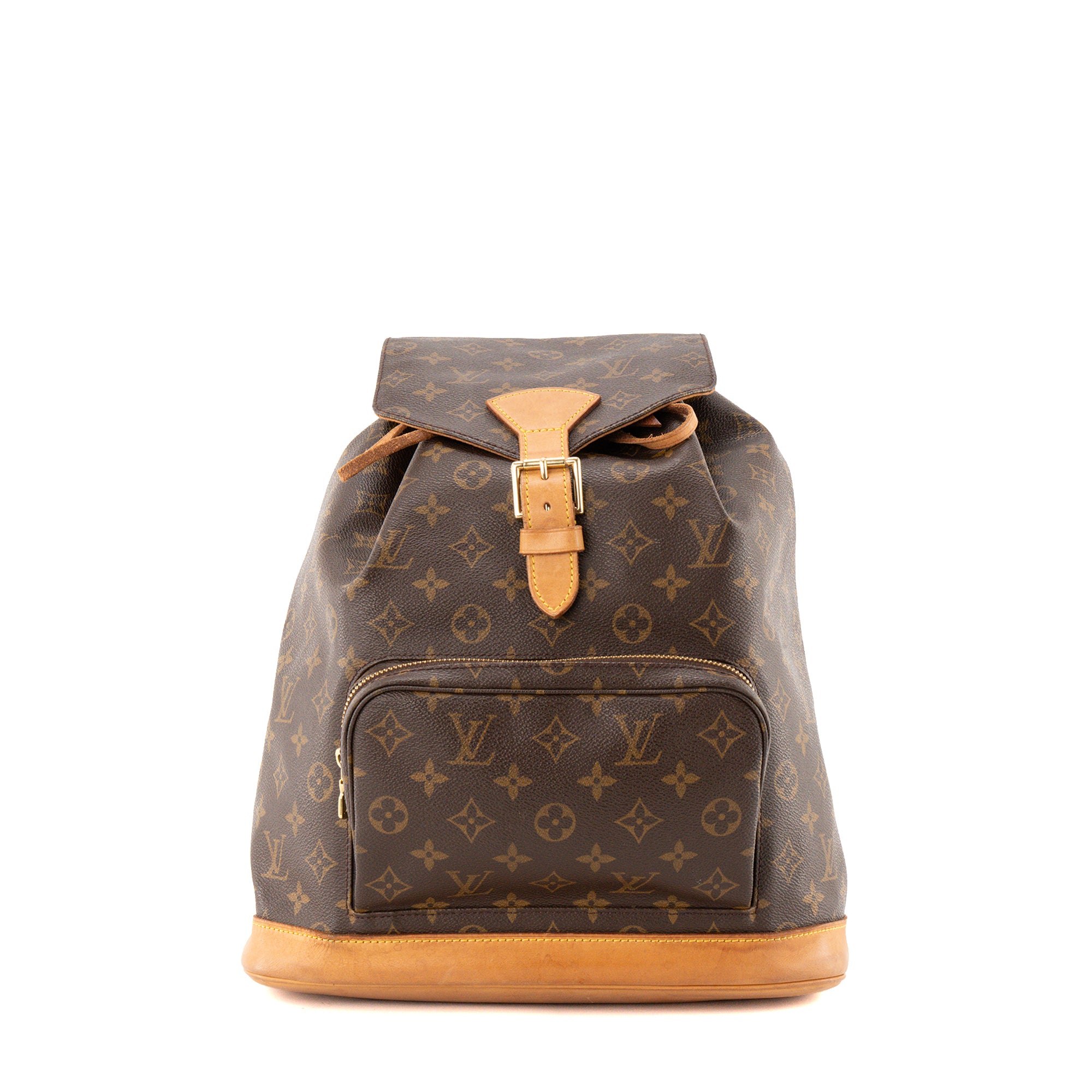 LOUIS VUITTON - Sac à dos Montsouris GM Louis Vuitton en toile enduite monogrammée vintage