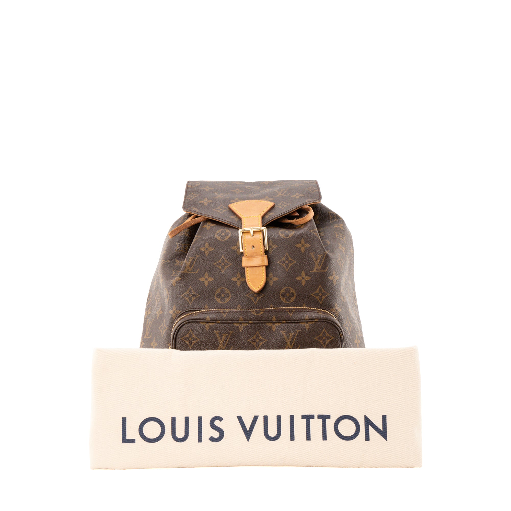 LOUIS VUITTON - Sac à dos Montsouris GM Louis Vuitton en toile enduite monogrammée vintage