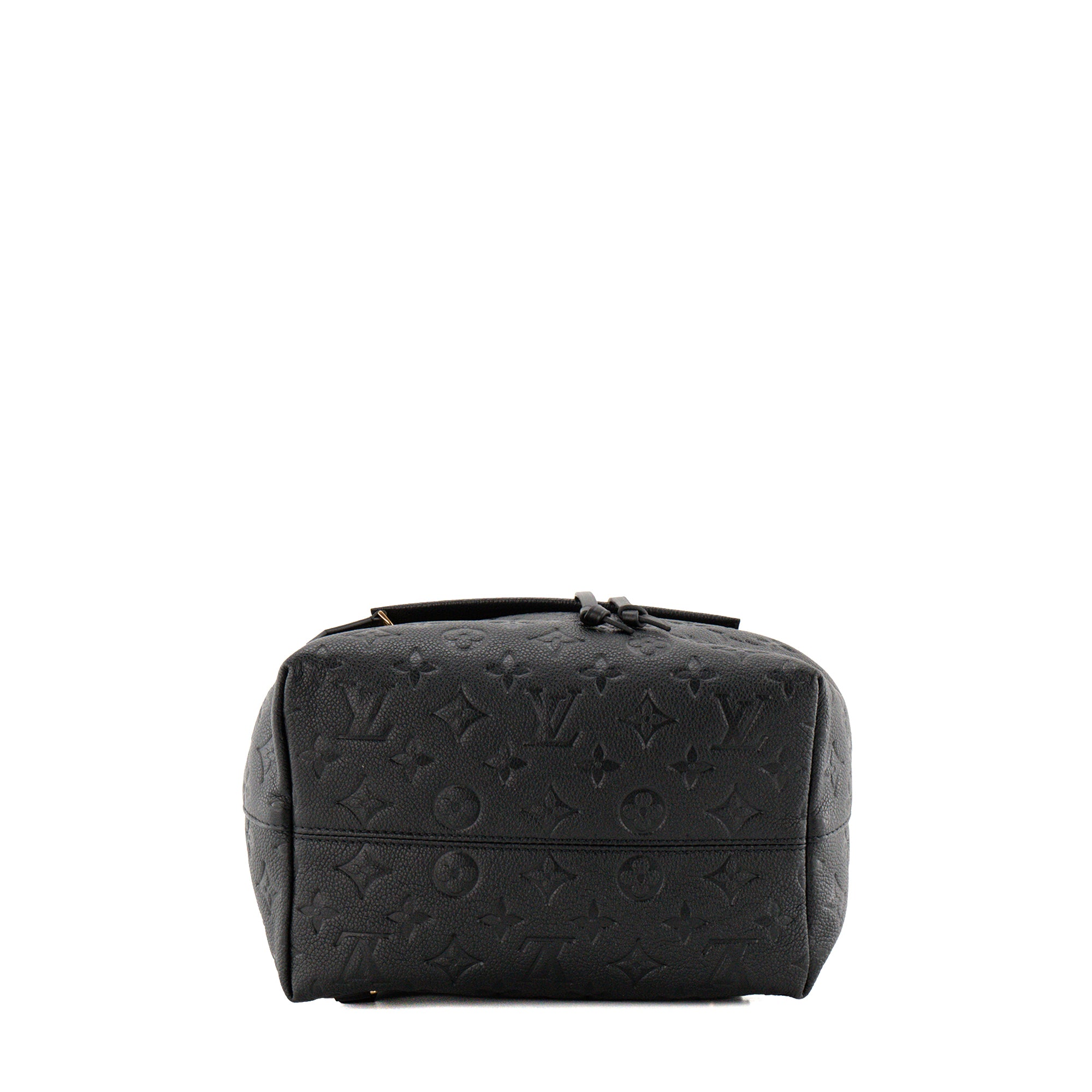 LOUIS VUITTON - Sac à dos Montsouris Louis Vuitton en cuir empreinte noir