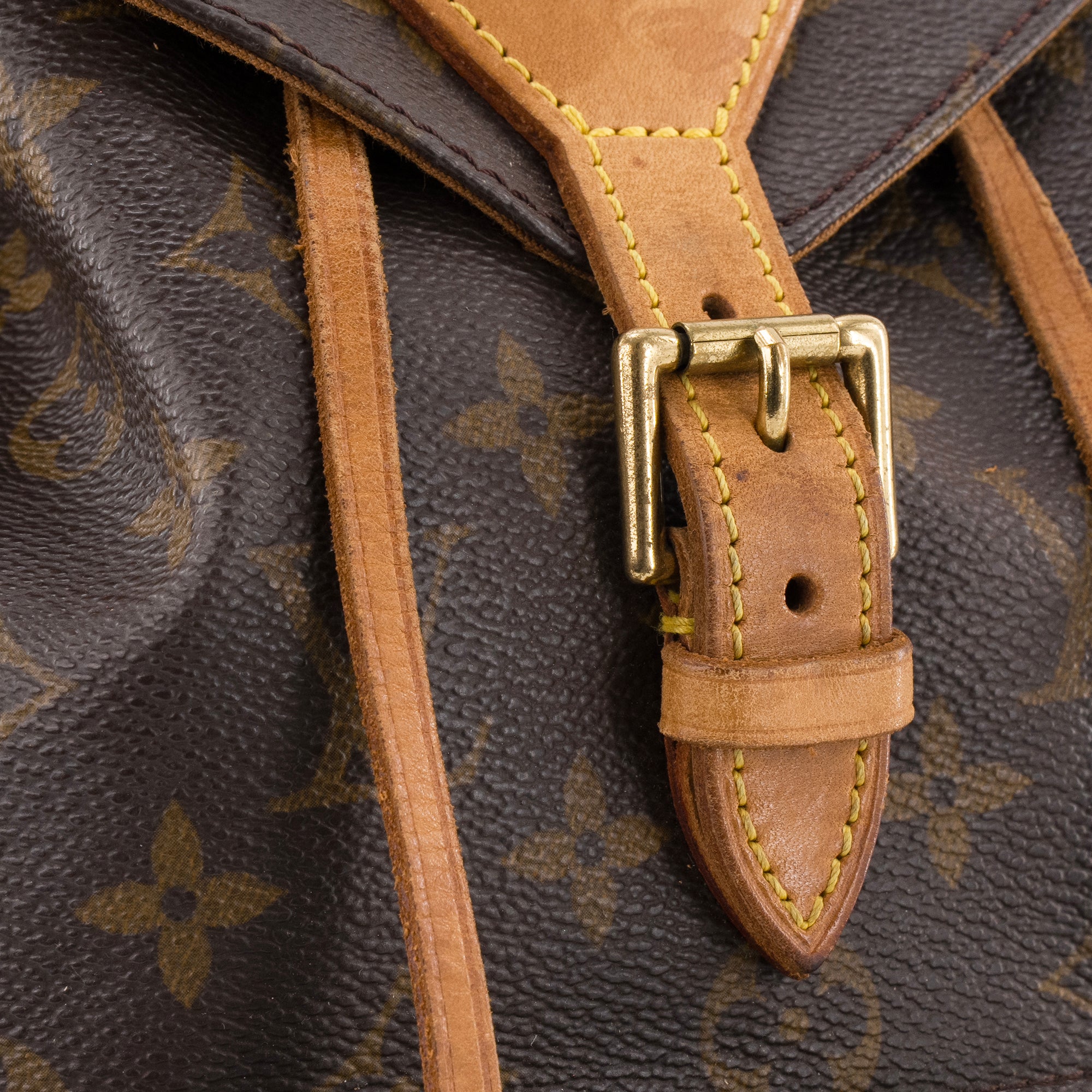 LOUIS VUITTON - Sac à dos Montsouris Louis Vuitton en toile enduite monogrammée vintage