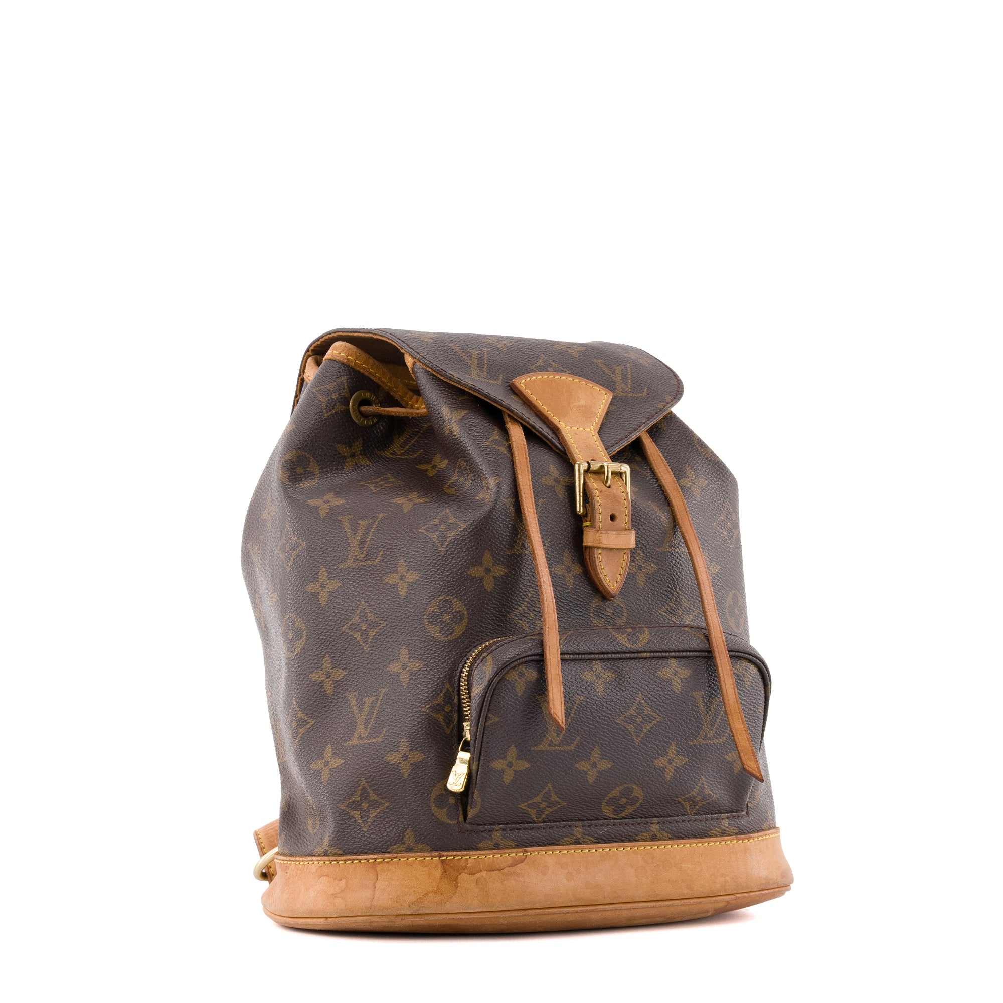 LOUIS VUITTON - Sac à dos Montsouris Louis Vuitton en toile enduite monogrammée vintage