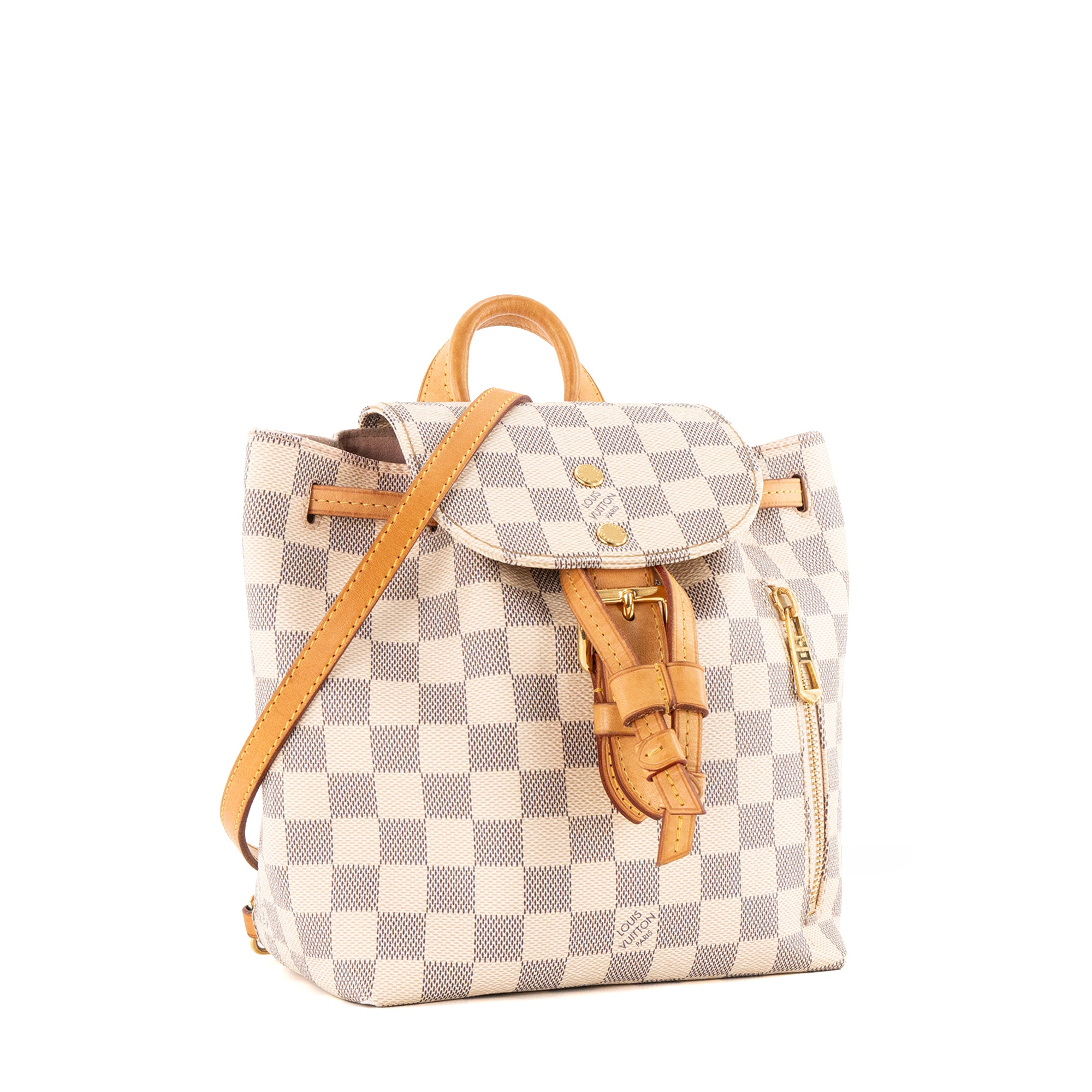 LOUIS VUITTON - Sac à dos Sperone BB Louis Vuitton en toile enduite damier azur