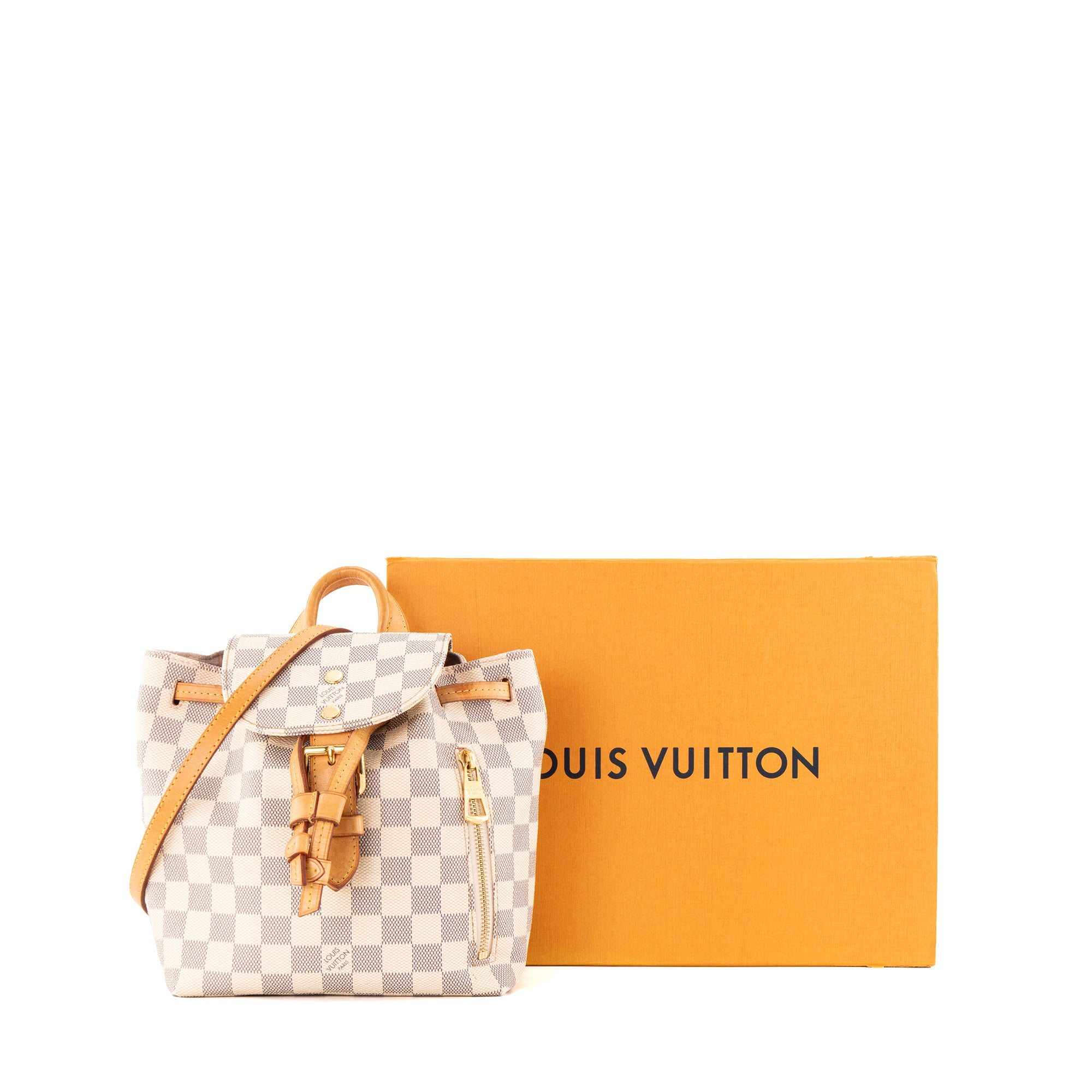 LOUIS VUITTON - Sac à dos Sperone BB Louis Vuitton en toile enduite damier azur