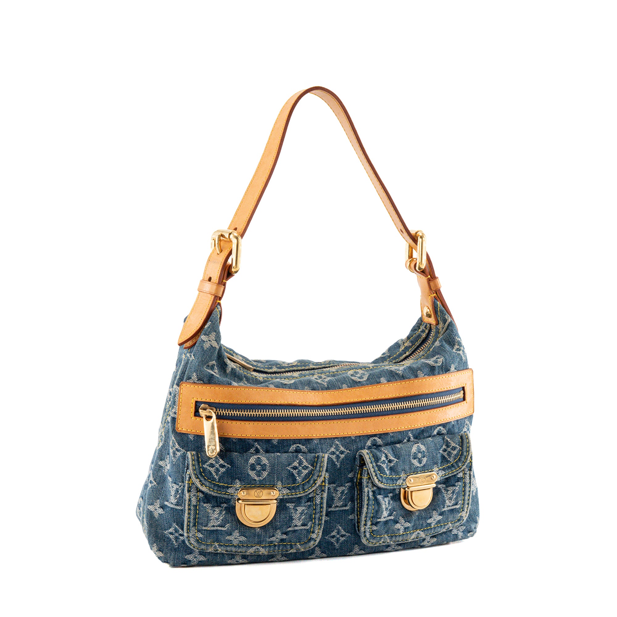 LOUIS VUITTON - Sac à épaule Baggy Louis Vuitton en denim monogrammé