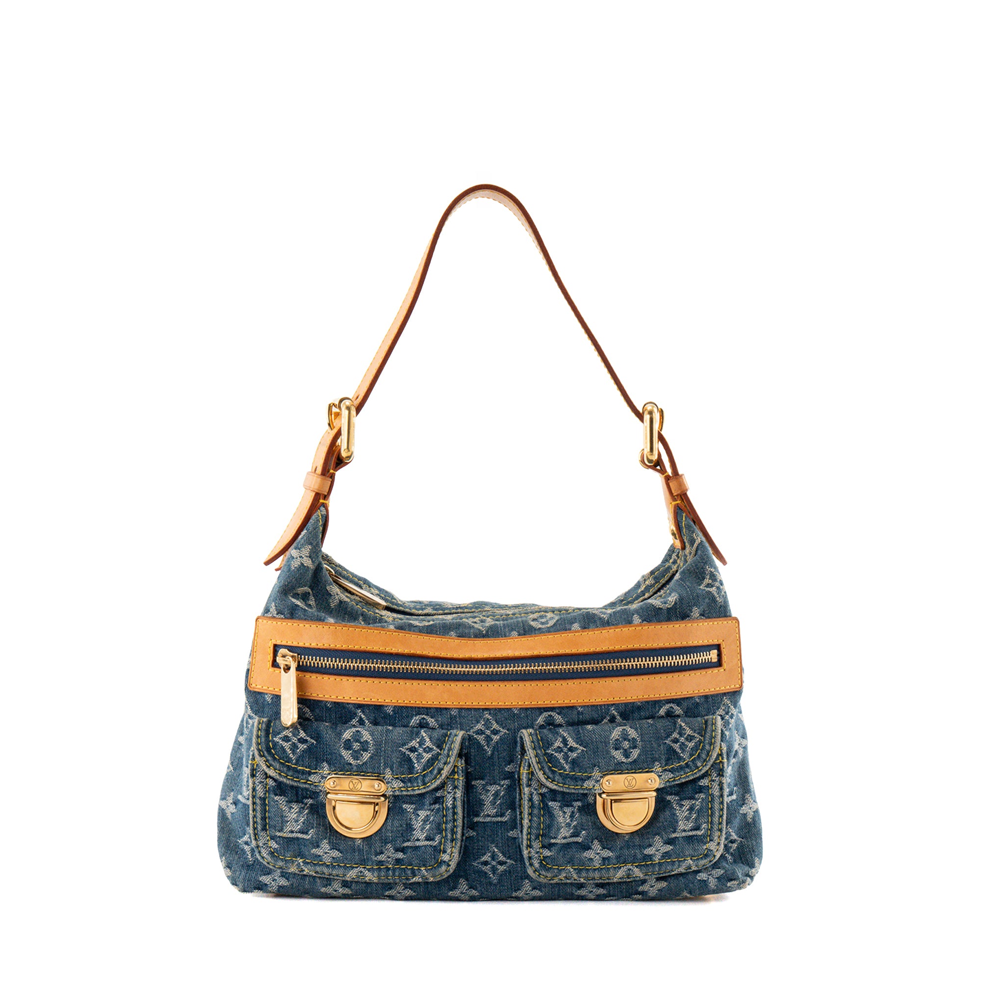 LOUIS VUITTON - Sac à épaule Baggy Louis Vuitton en denim monogrammé
