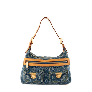 LOUIS VUITTON - Sac à épaule Baggy Louis Vuitton en denim monogrammé