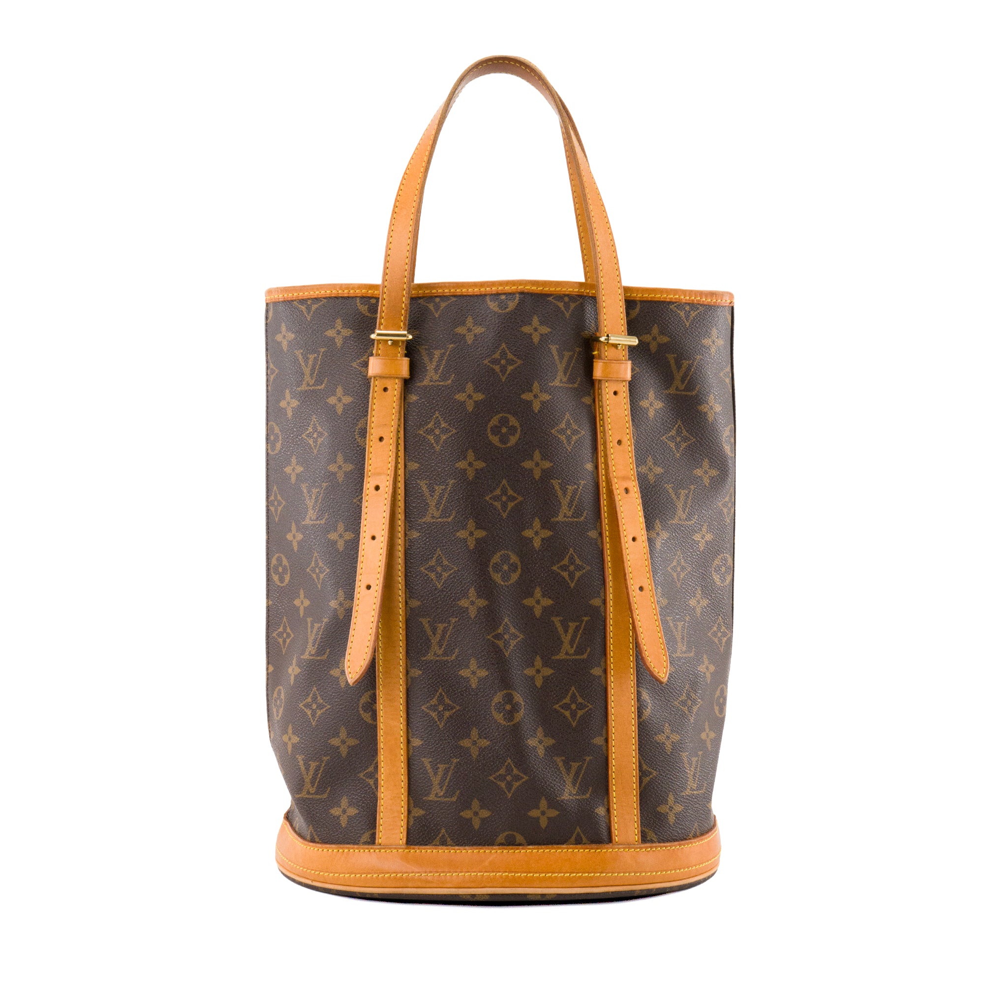 LOUIS VUITTON - Sac à épaule Bucket Louis Vuitton en toile enduite monogrammée vintage