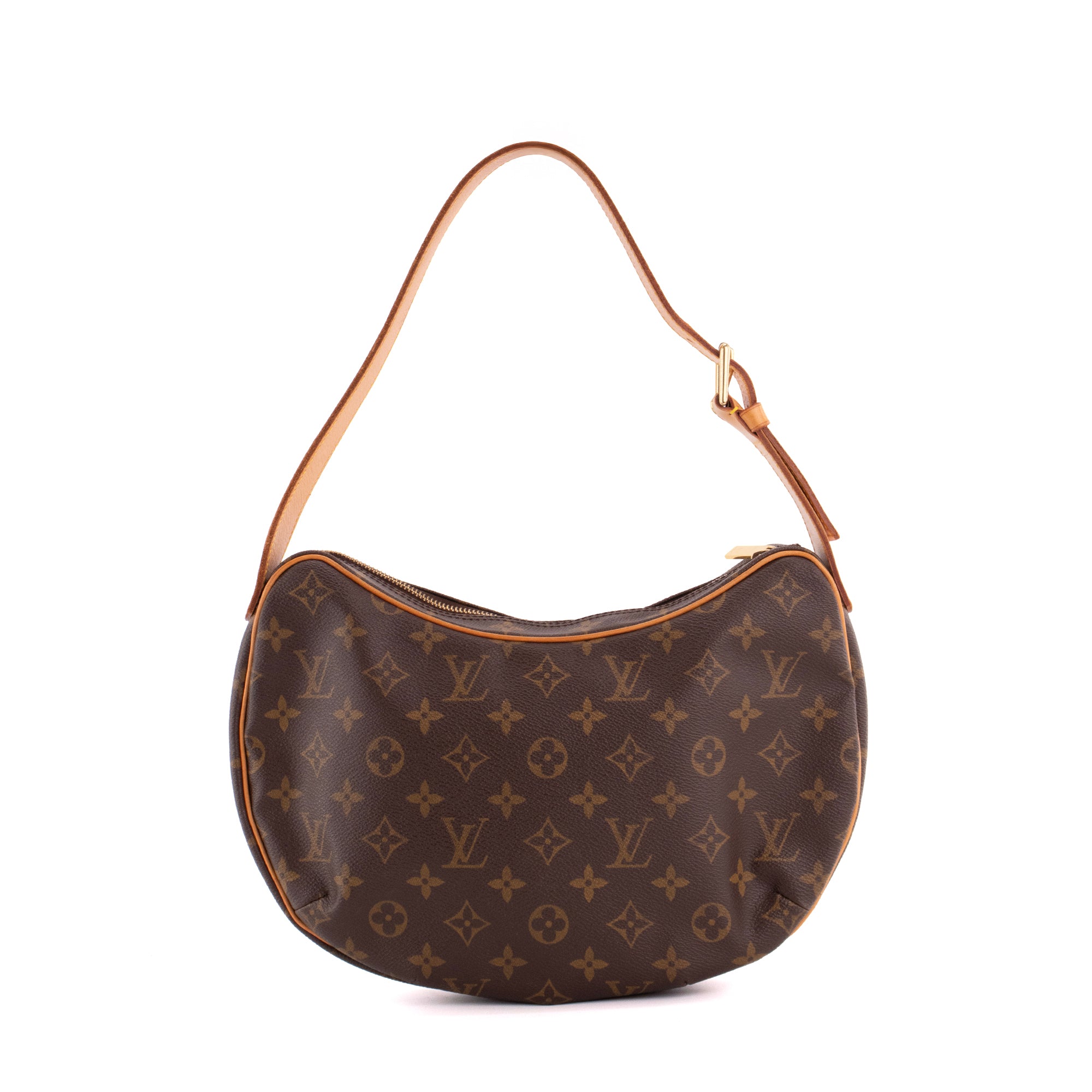LOUIS VUITTON - Sac à épaule Croissant Louis Vuitton en toile enduite monogrammée vintage