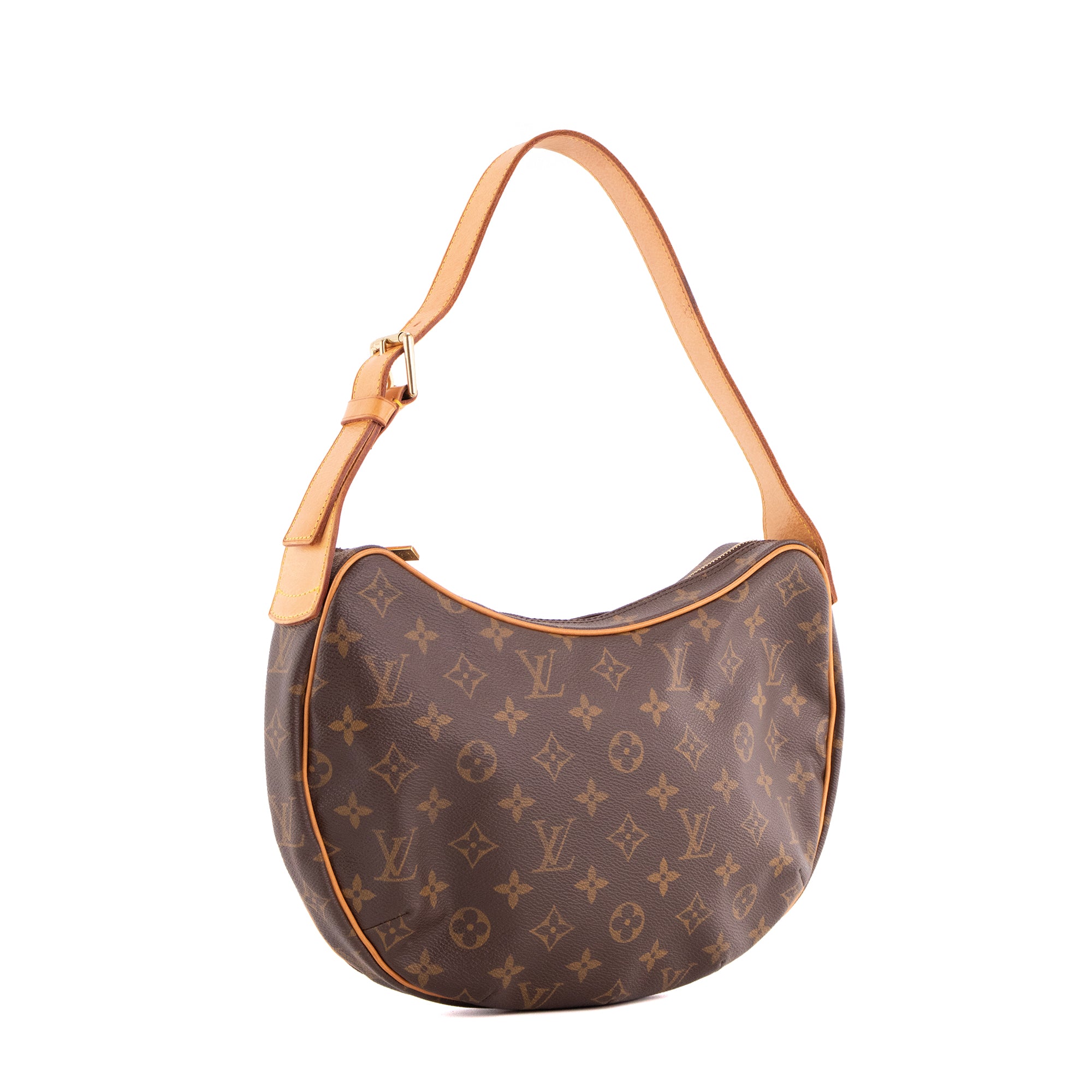 LOUIS VUITTON - Sac à épaule Croissant Louis Vuitton en toile enduite monogrammée vintage