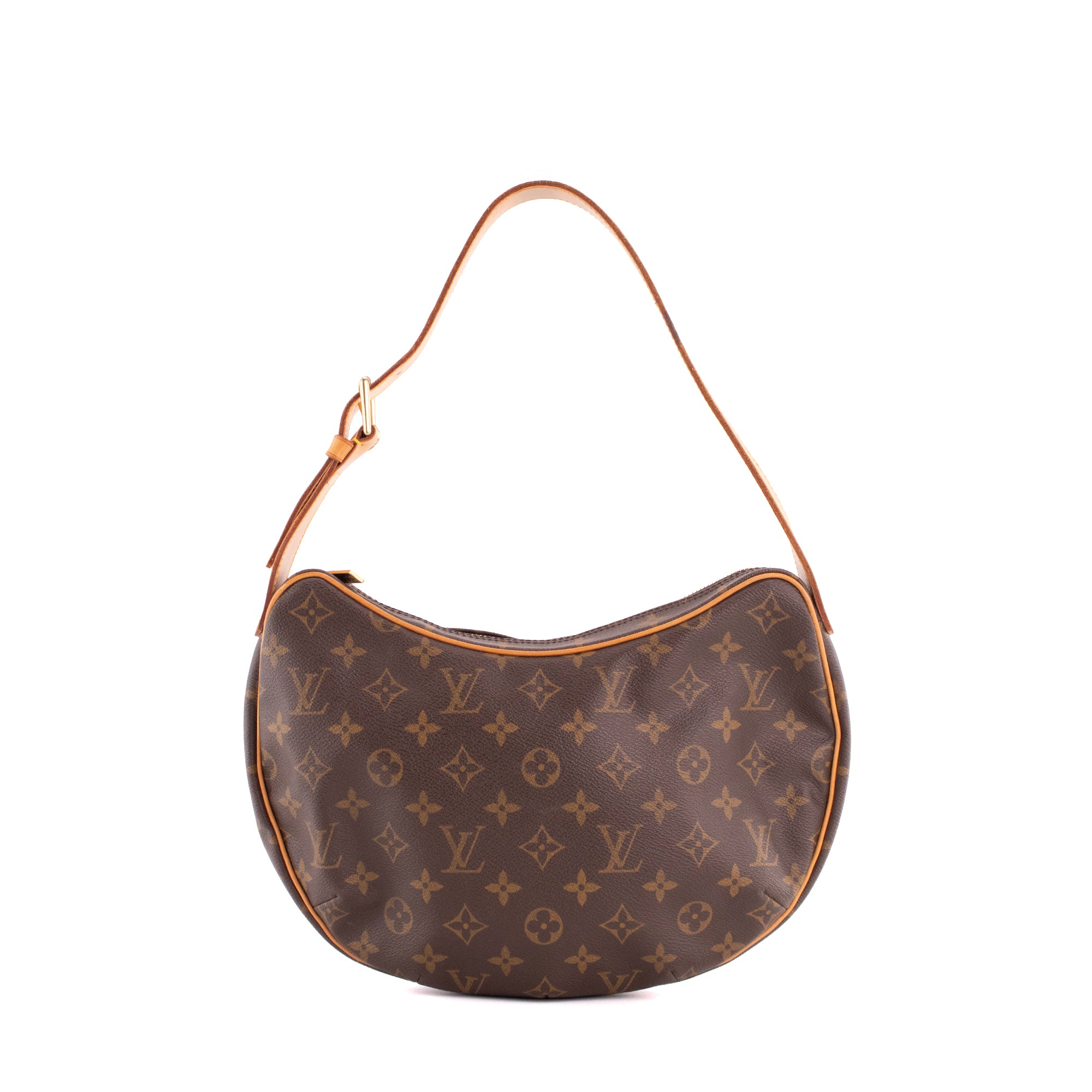 LOUIS VUITTON - Sac à épaule Croissant Louis Vuitton en toile enduite monogrammée vintage