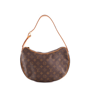 LOUIS VUITTON - Sac à épaule Croissant Louis Vuitton en toile enduite monogrammée vintage