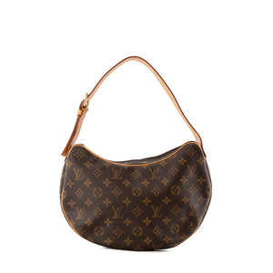 LOUIS VUITTON - Sac à épaule Croissant MM Louis Vuitton en toile enduite monogrammée
