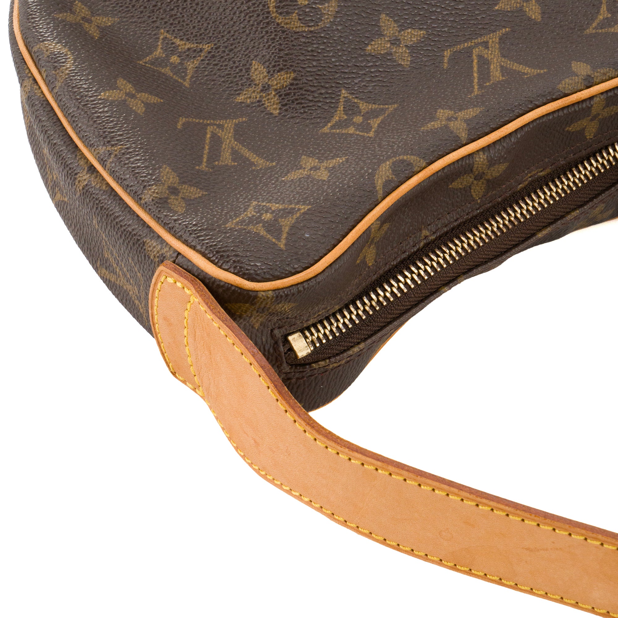 LOUIS VUITTON - Sac à épaule Croissant MM Louis Vuitton en toile enduite monogrammée