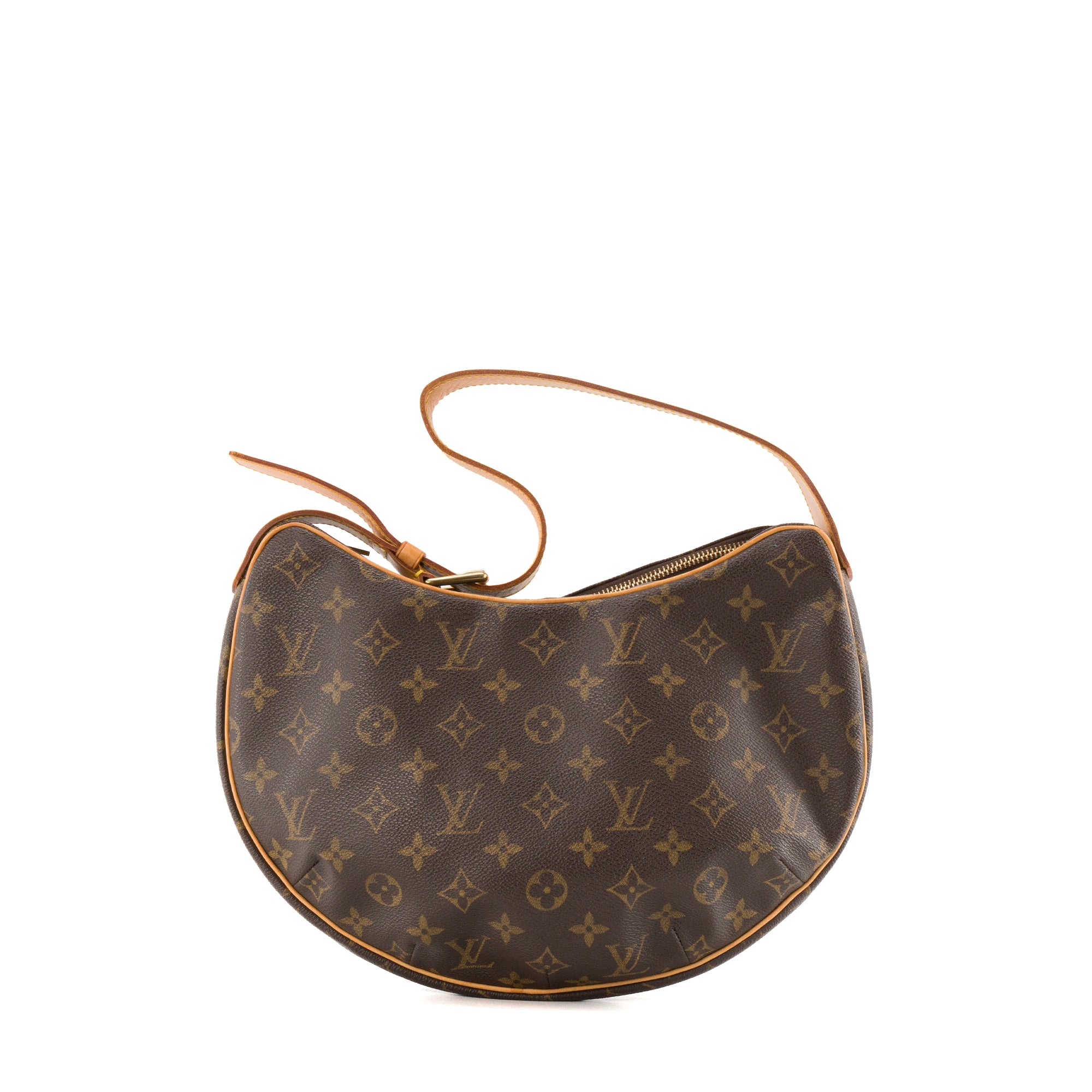 LOUIS VUITTON - Sac à épaule Croissant MM Louis Vuitton en toile enduite monogrammée